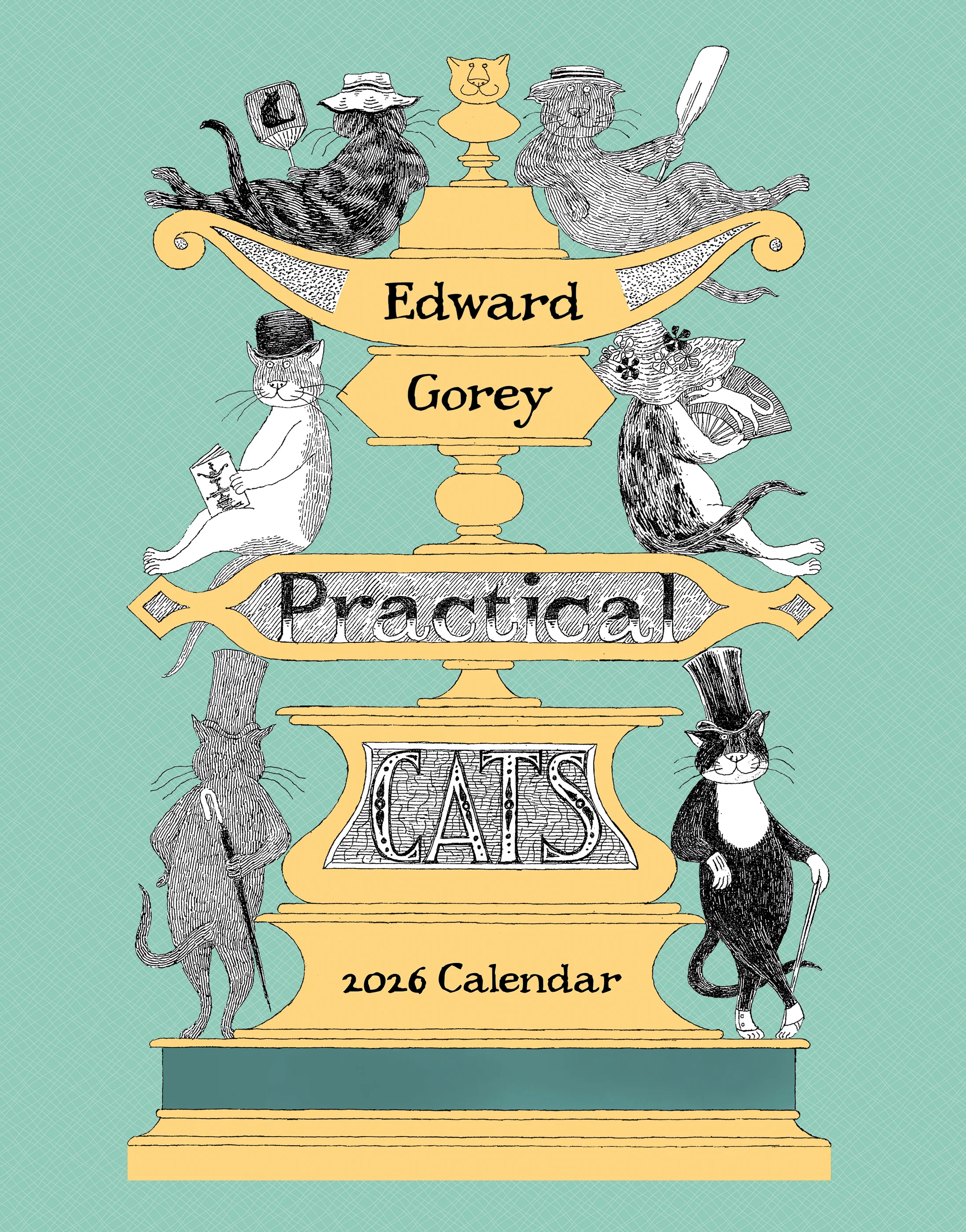Edward Gorey: Practical Cats 2026 Mini Wall Calendar
