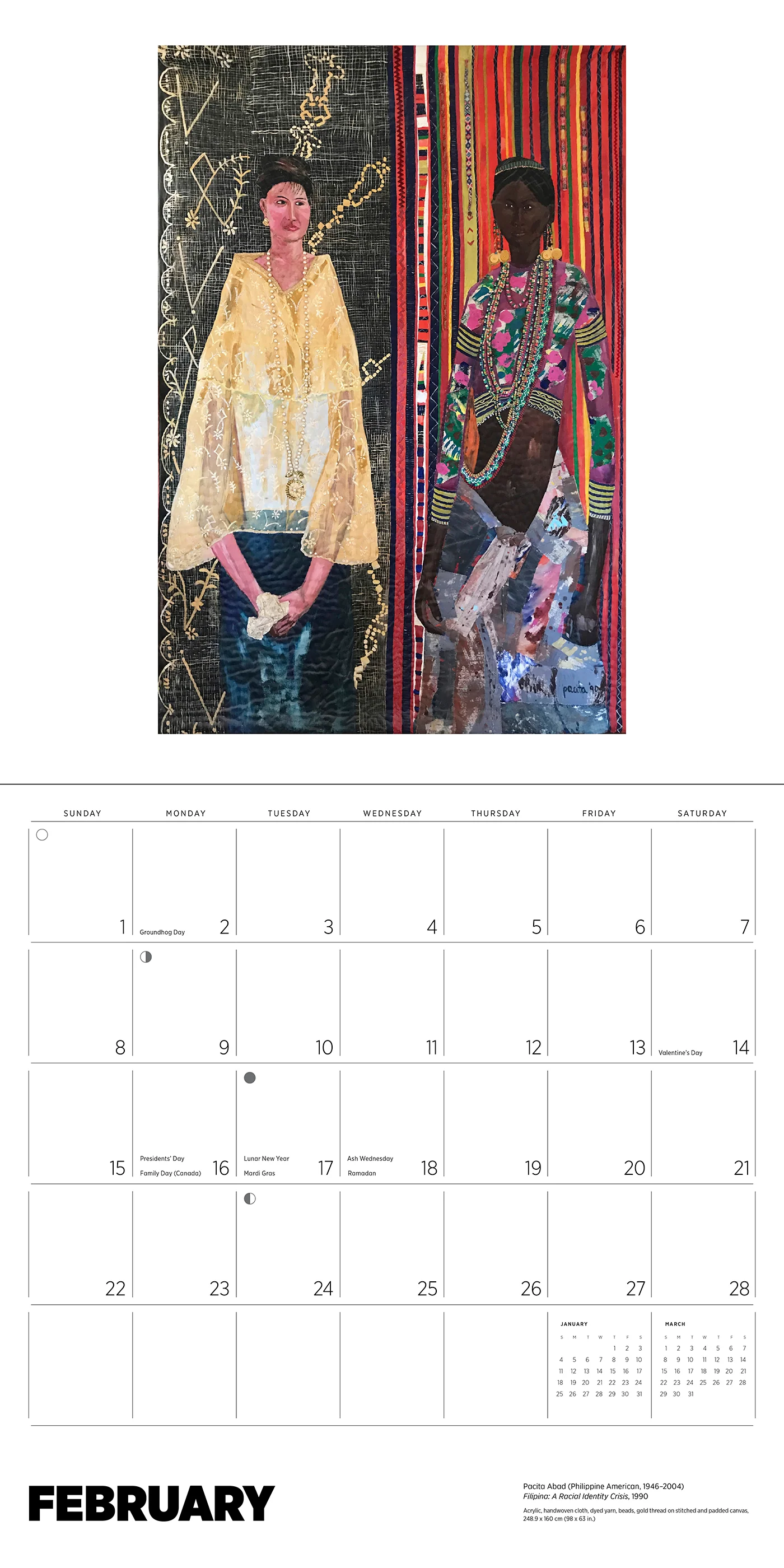 Pacita Abad 2026 Wall Calendar