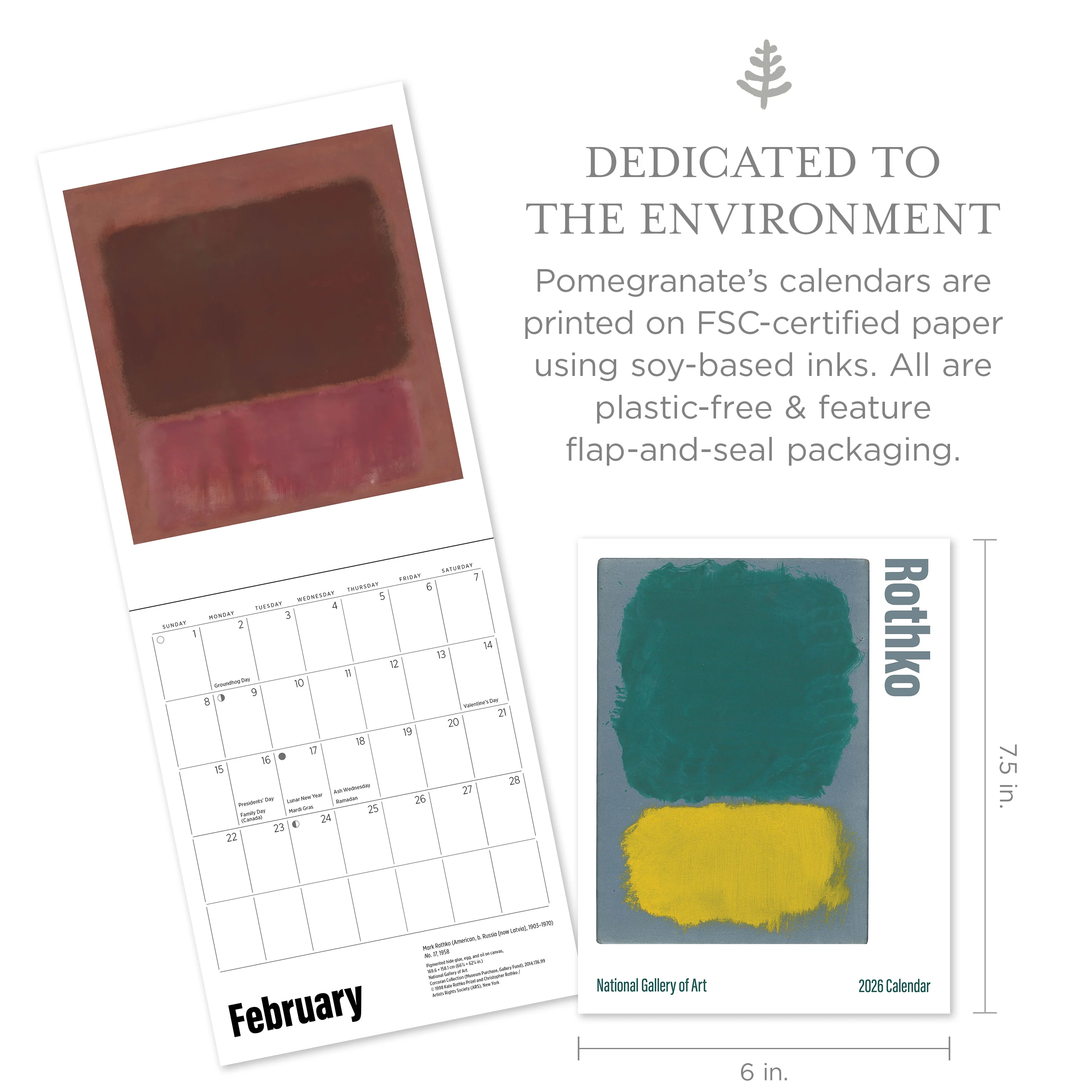Rothko 2026 Mini Wall Calendar 2 Rothko 2026 Mini Wall Calendar