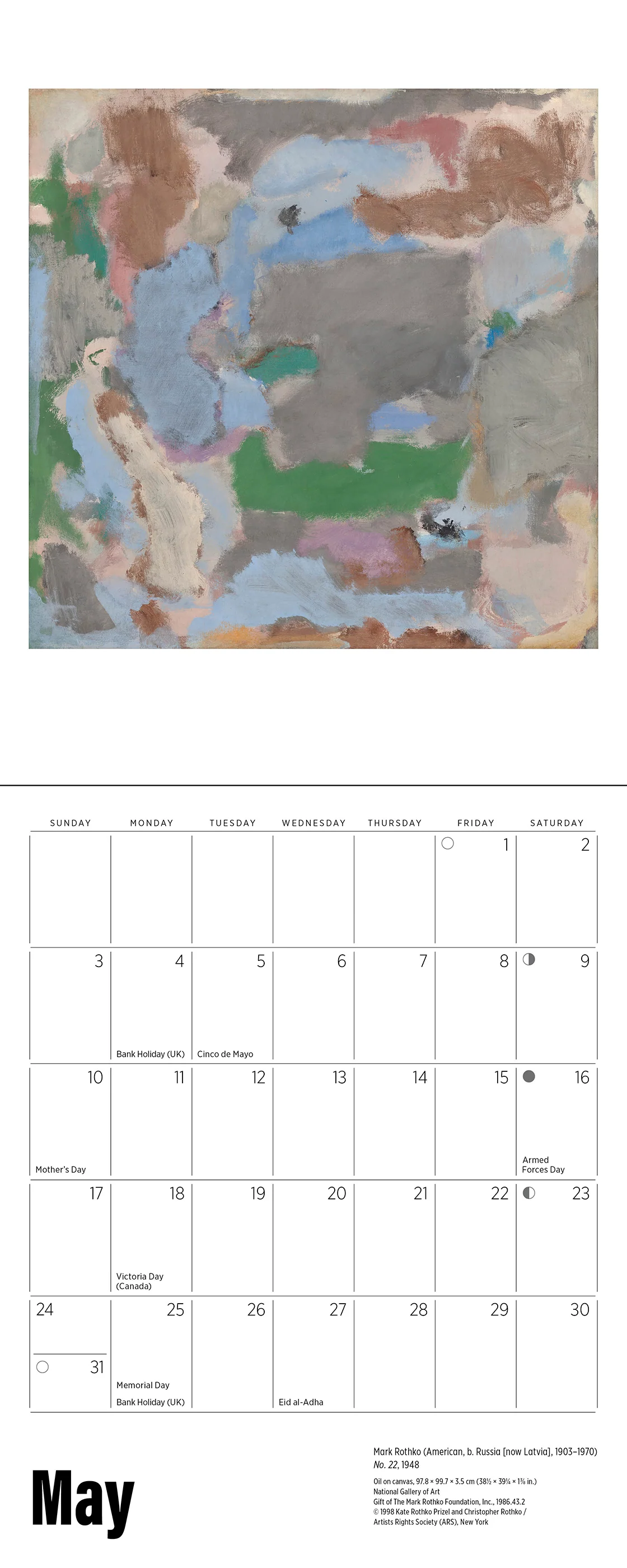 Rothko 2026 Mini Wall Calendar 7 Rothko 2026 Mini Wall Calendar