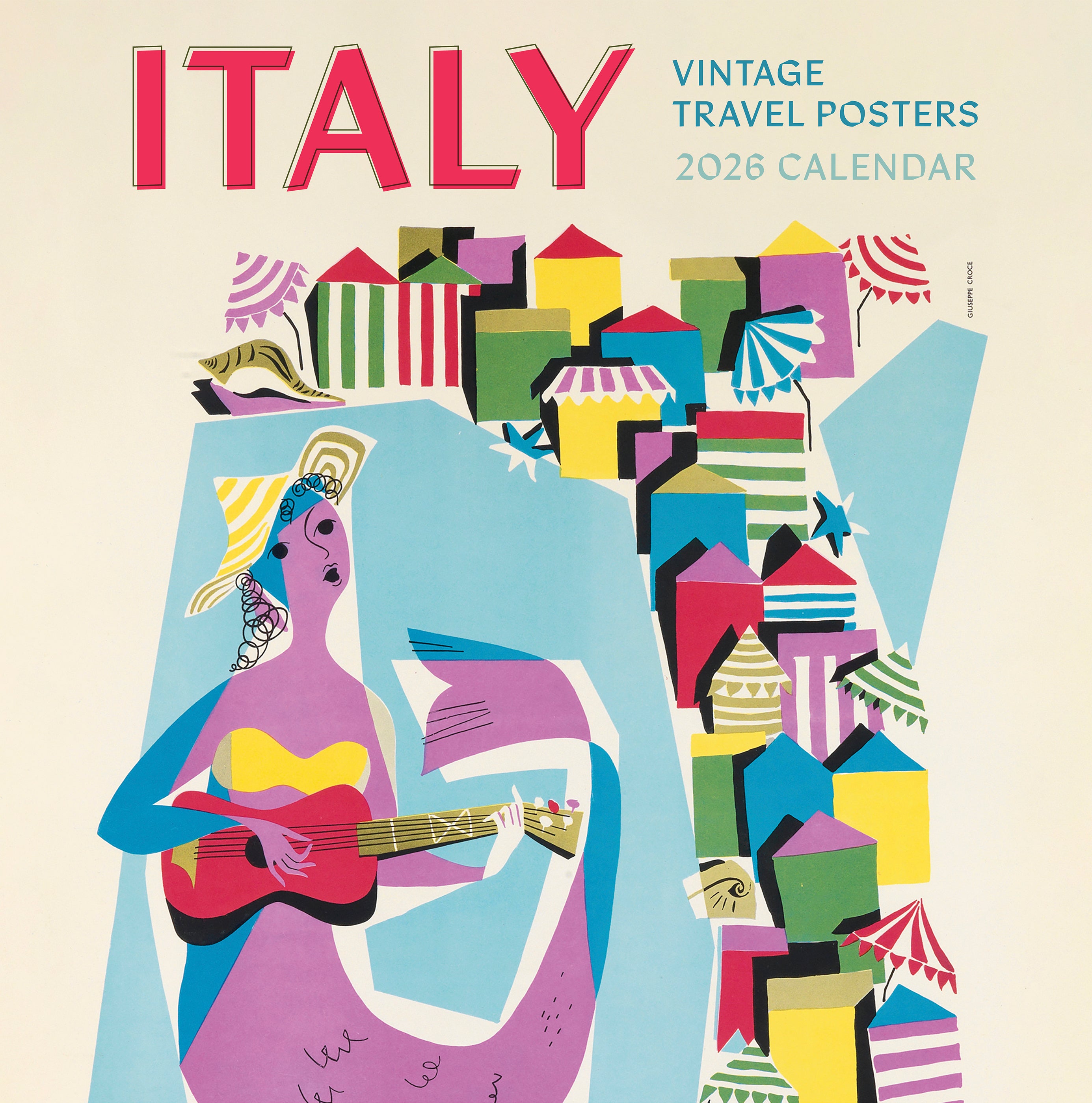 Italy: Vintage Travel Posters 2026 Wall Calendar