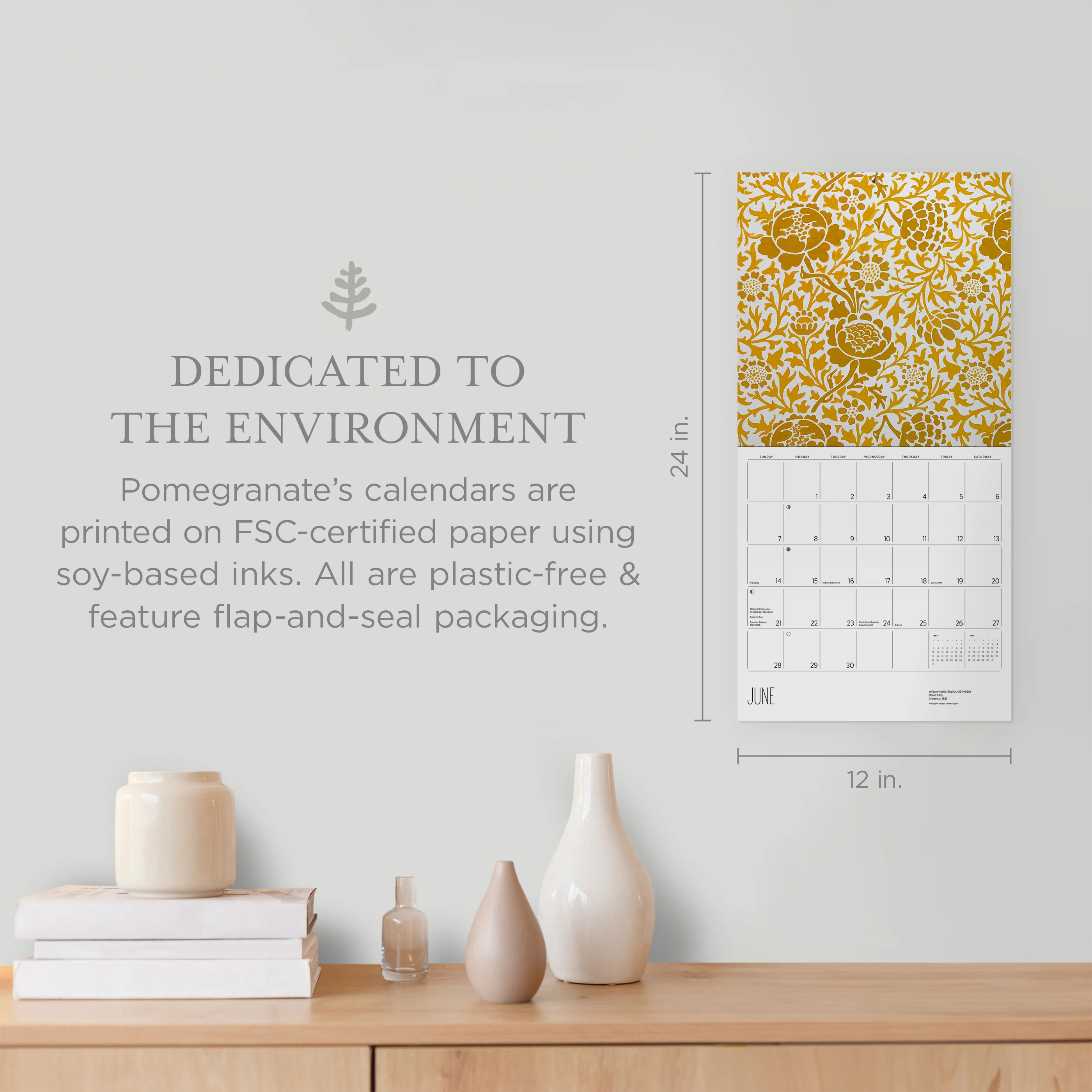 William Morris: Arts & Crafts Designs 2026 Wall Calendar