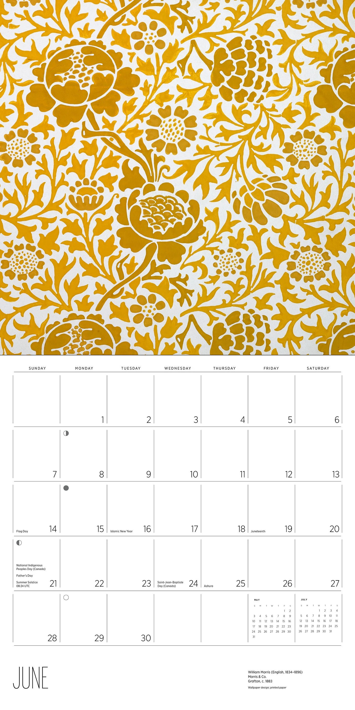 William Morris: Arts & Crafts Designs 2026 Wall Calendar 4 William Morris: Arts & Crafts Designs 2026 Wall Calendar