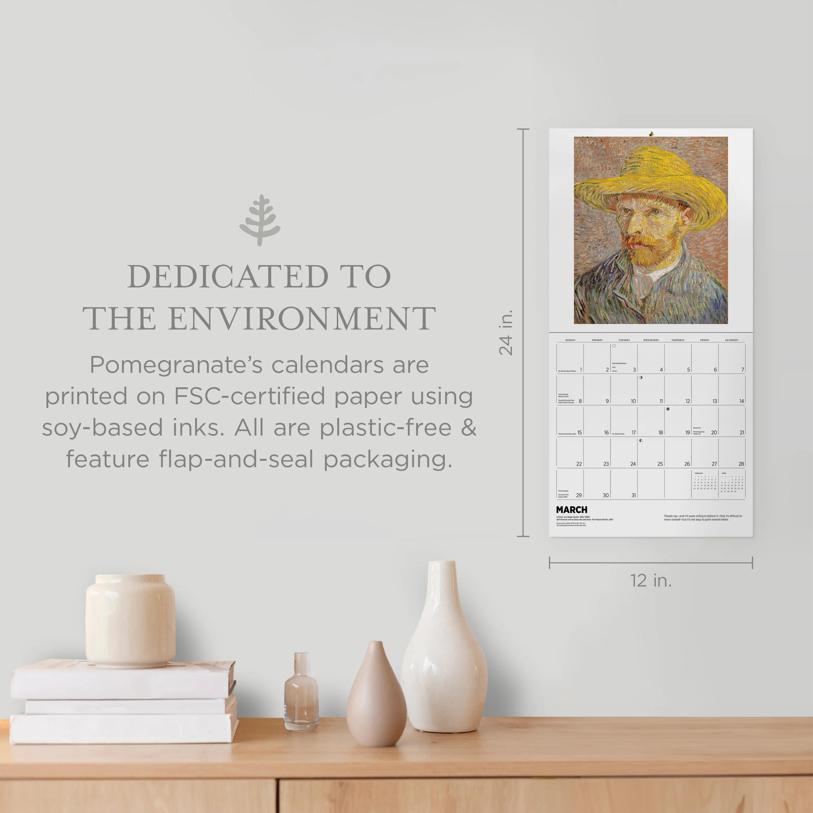 Vincent van Gogh 2026 Wall Calendar