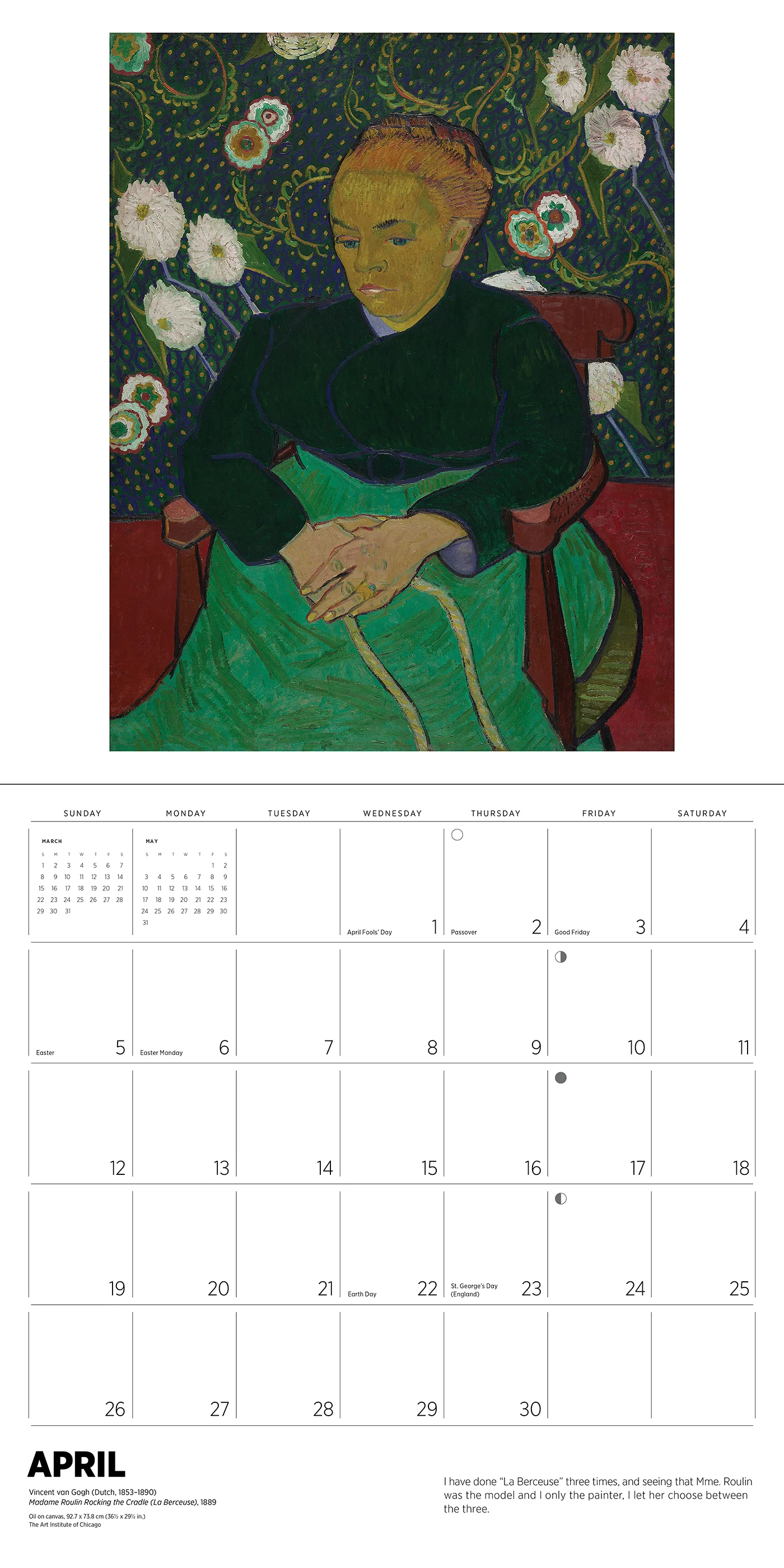 Vincent van Gogh 2026 Wall Calendar 5 Vincent van Gogh 2026 Wall Calendar