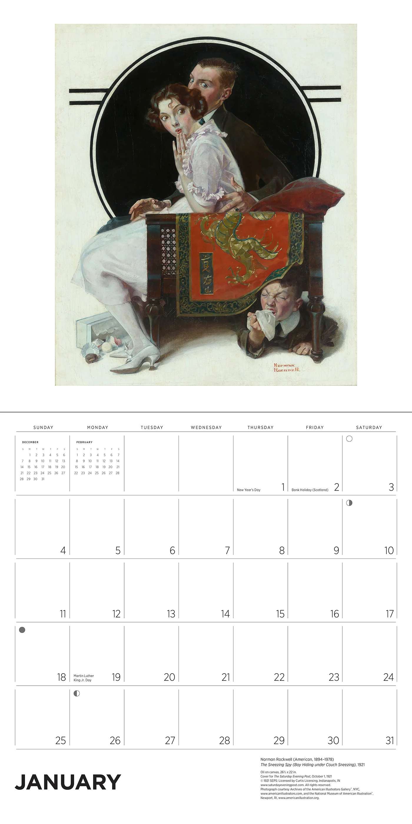 Norman Rockwell: The Saturday Evening Post 2026 Wall Calendar