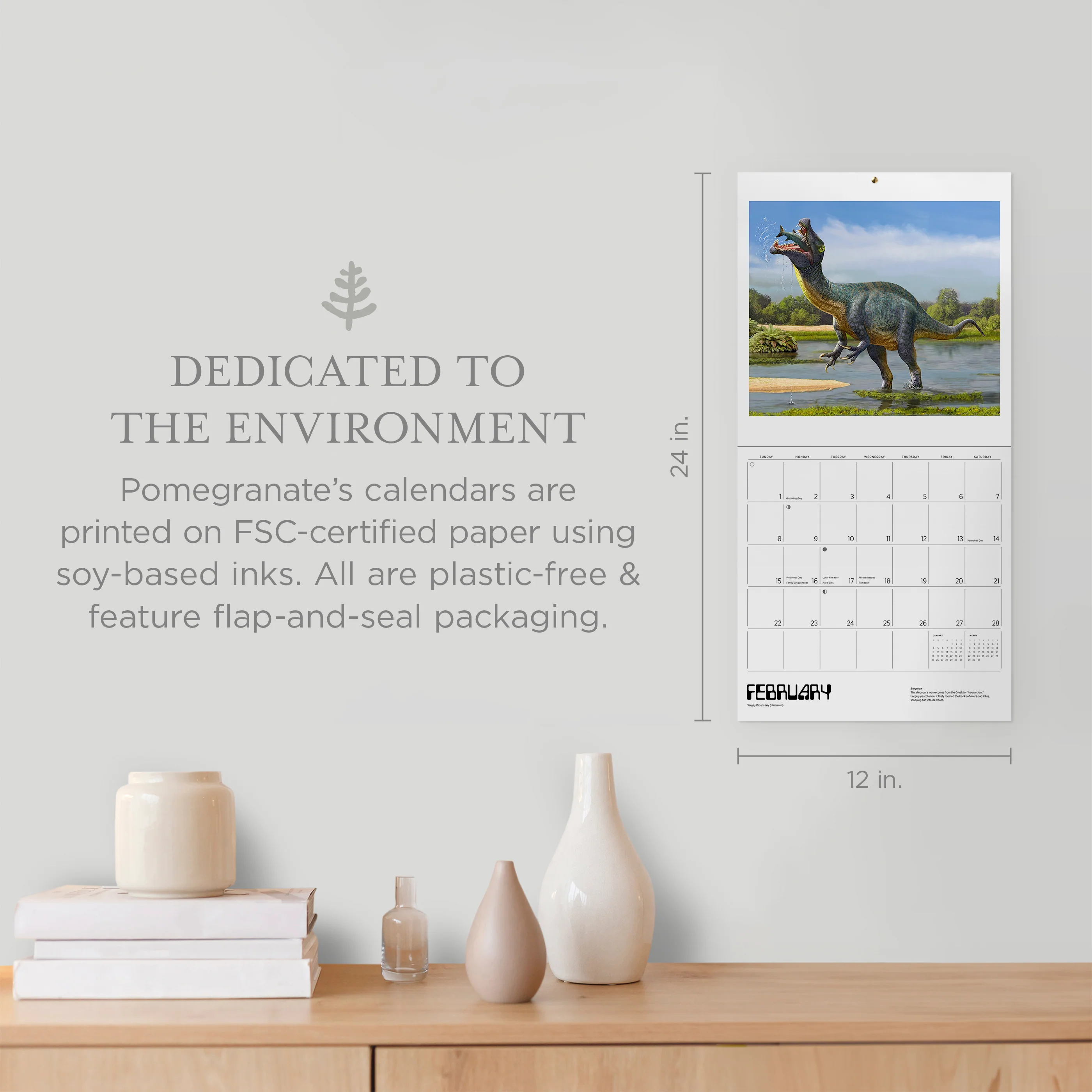 Dinosaurs: The Art of Sergey Krasovskiy 2026 Wall Calendar