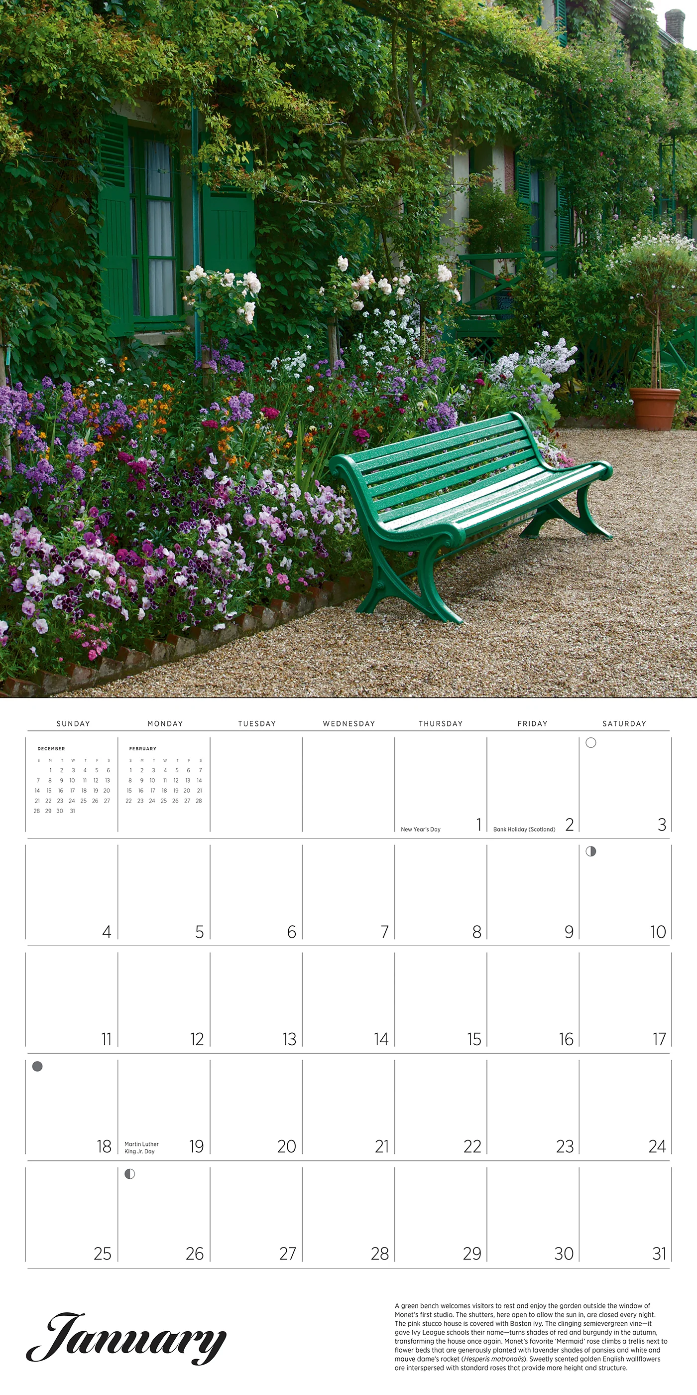 Monet’s Passion: The Gardens at Giverny 2026 Wall Calendar