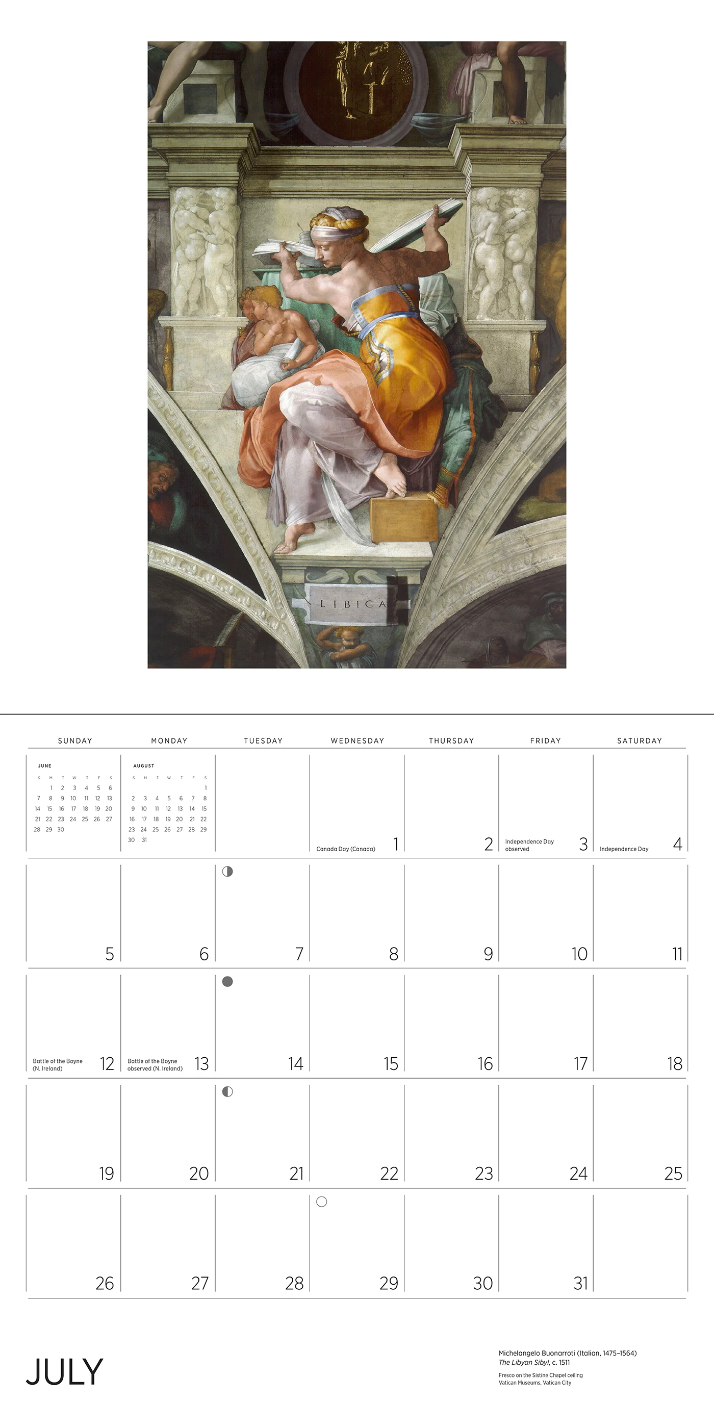 Michelangelo 2026 Wall Calendar 5 Michelangelo 2026 Wall Calendar