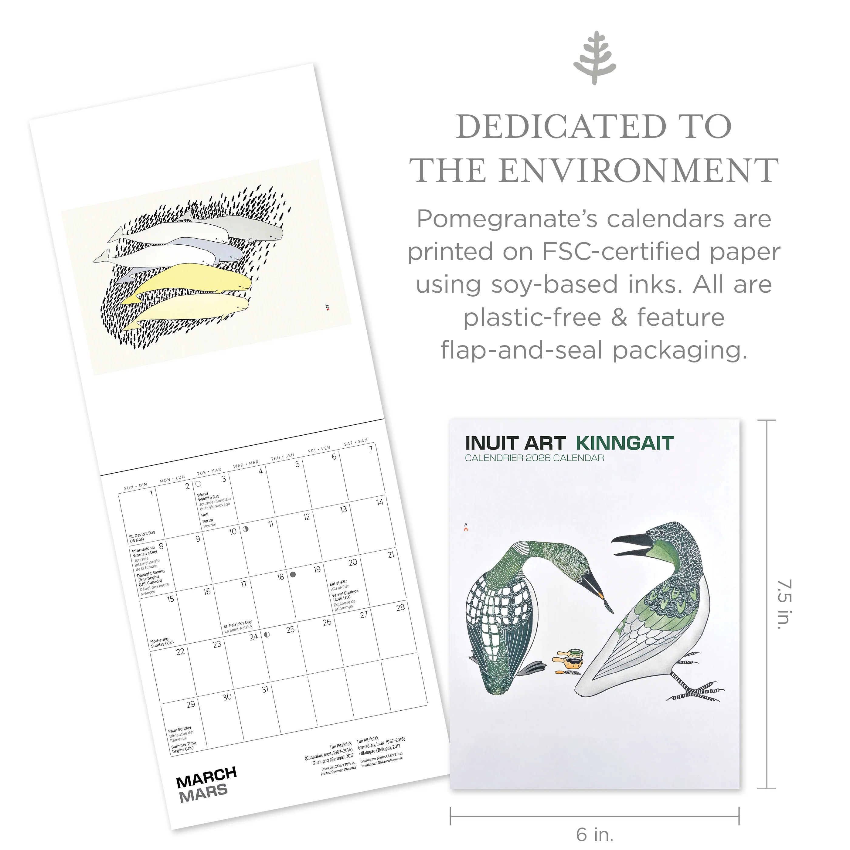 Inuit Art: Kinngait 2026 Mini Wall Calendar