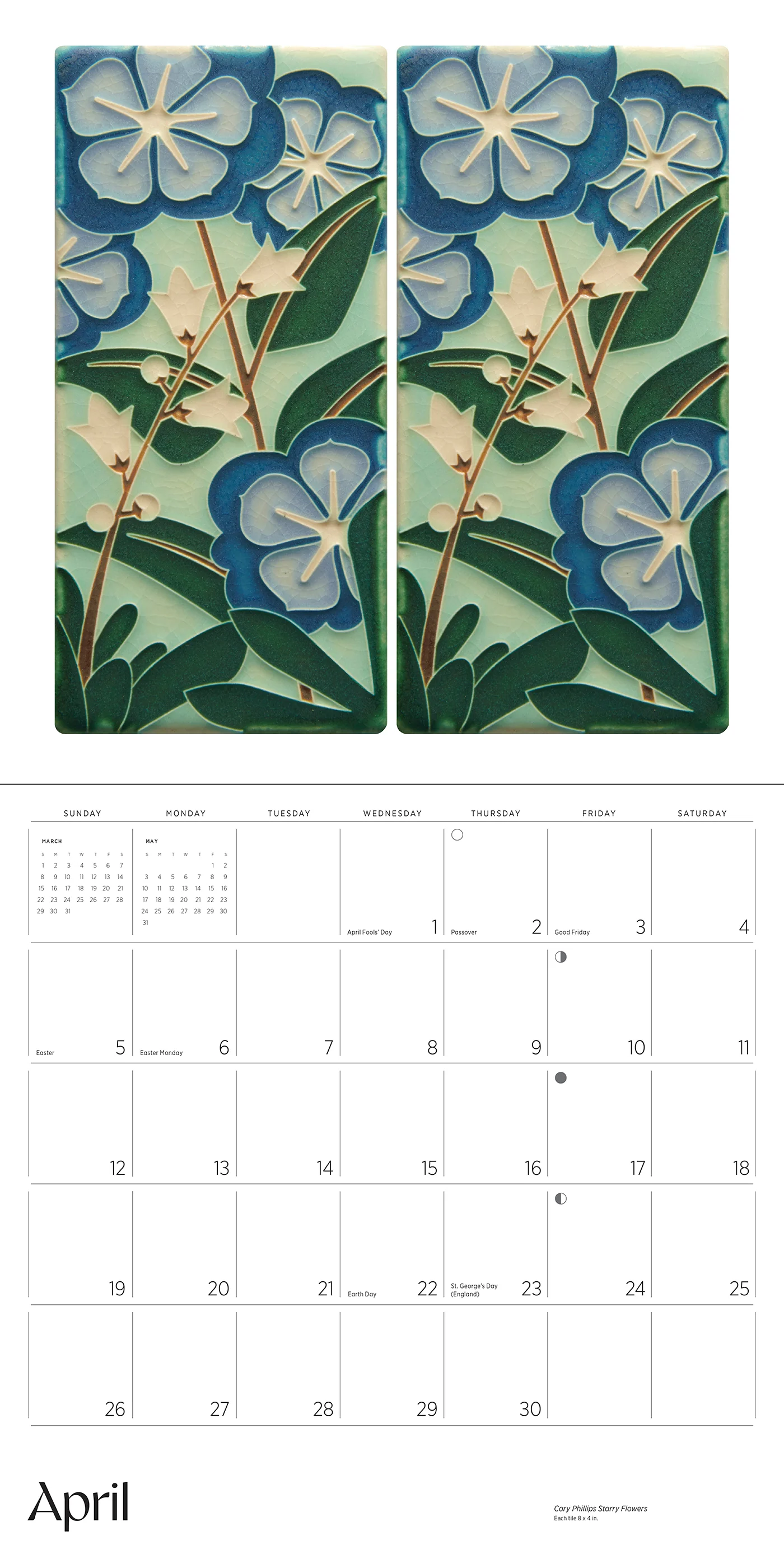 Arts & Crafts Tiles: Made by Motawi Tileworks 2026 Wall Calendar 6 Arts & Crafts Tiles: Made by Motawi Tileworks 2026 Wall Calendar