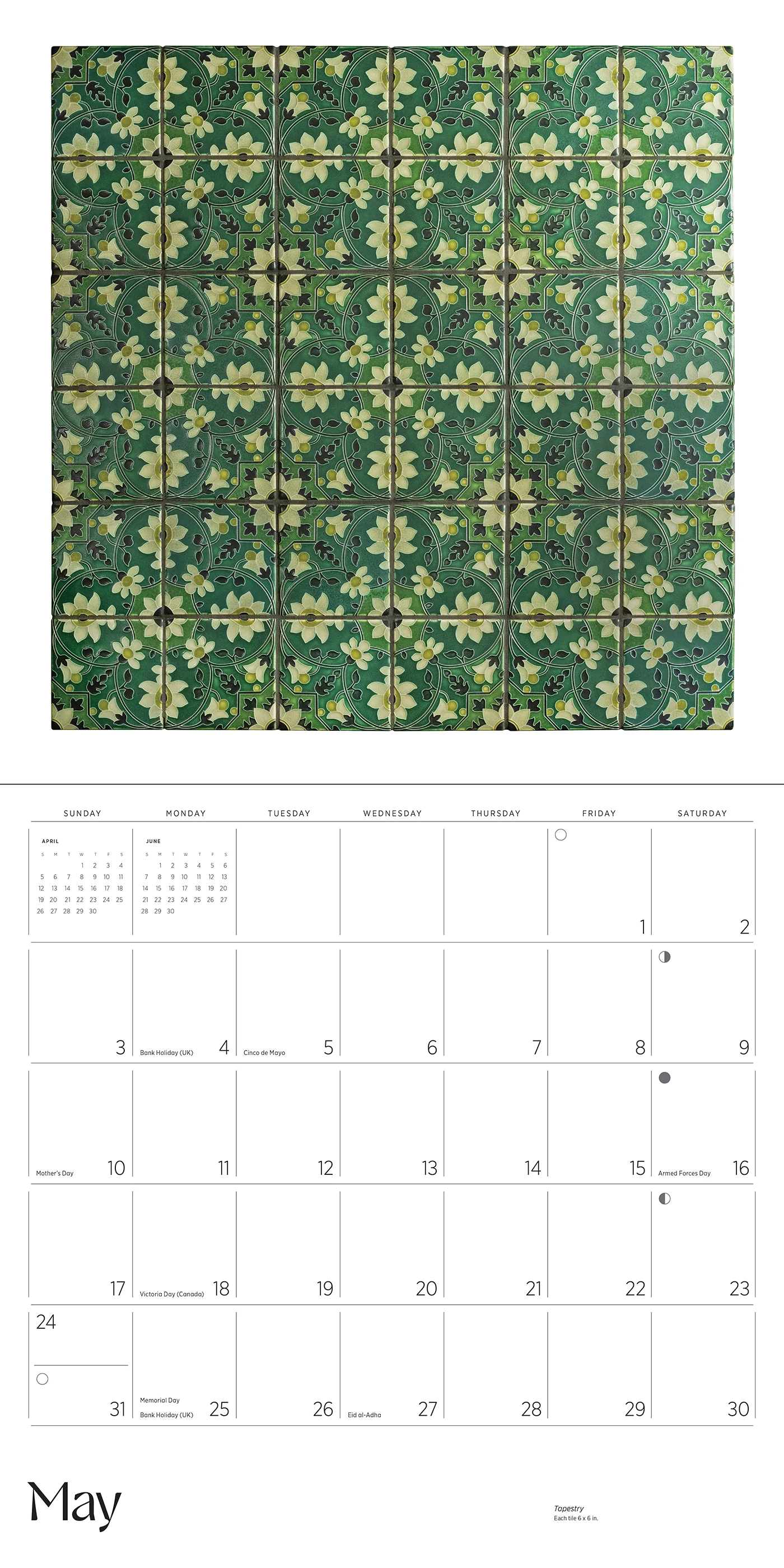 Arts & Crafts Tiles: Made by Motawi Tileworks 2026 Wall Calendar 7 Arts & Crafts Tiles: Made by Motawi Tileworks 2026 Wall Calendar