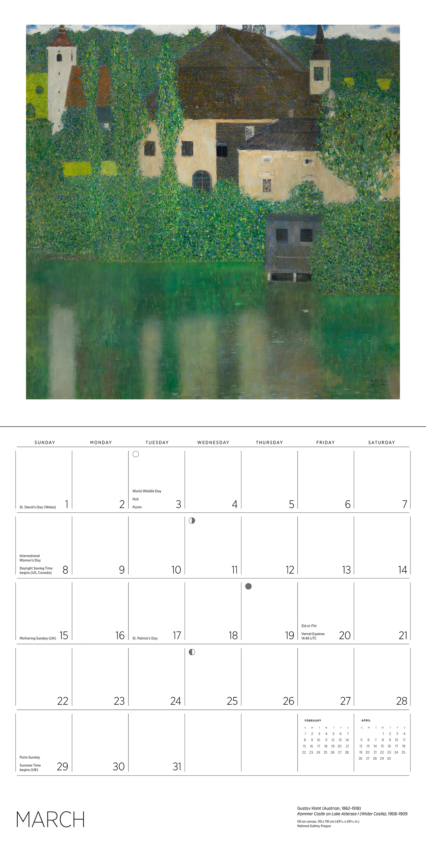 Gustav Klimt 2026 Wall Calendar 4 Gustav Klimt 2026 Wall Calendar