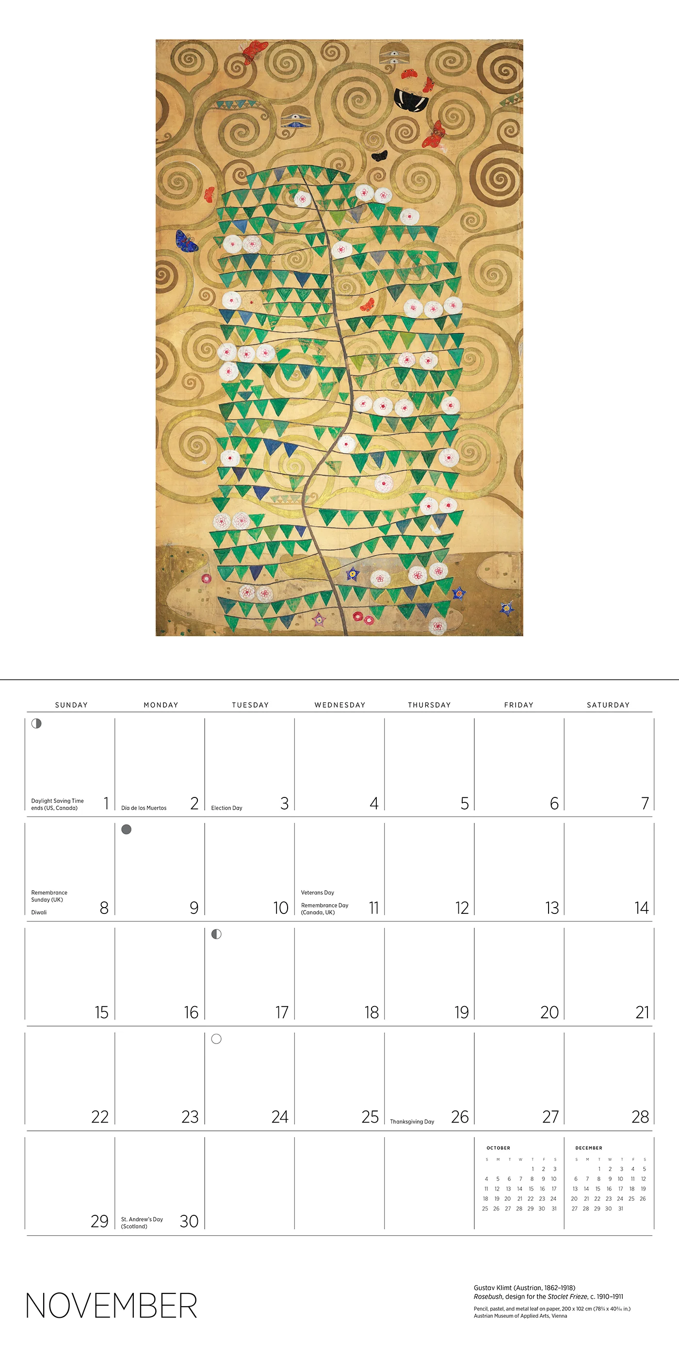Gustav Klimt 2026 Wall Calendar 6 Gustav Klimt 2026 Wall Calendar