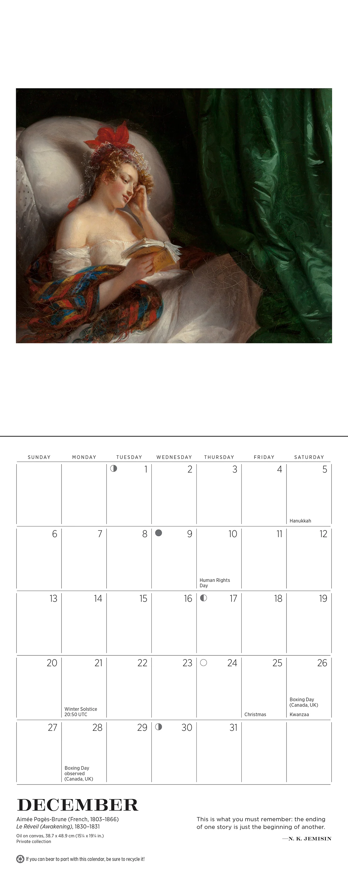The Reading Woman 2026 Mini Wall Calendar 7 The Reading Woman 2026 Mini Wall Calendar