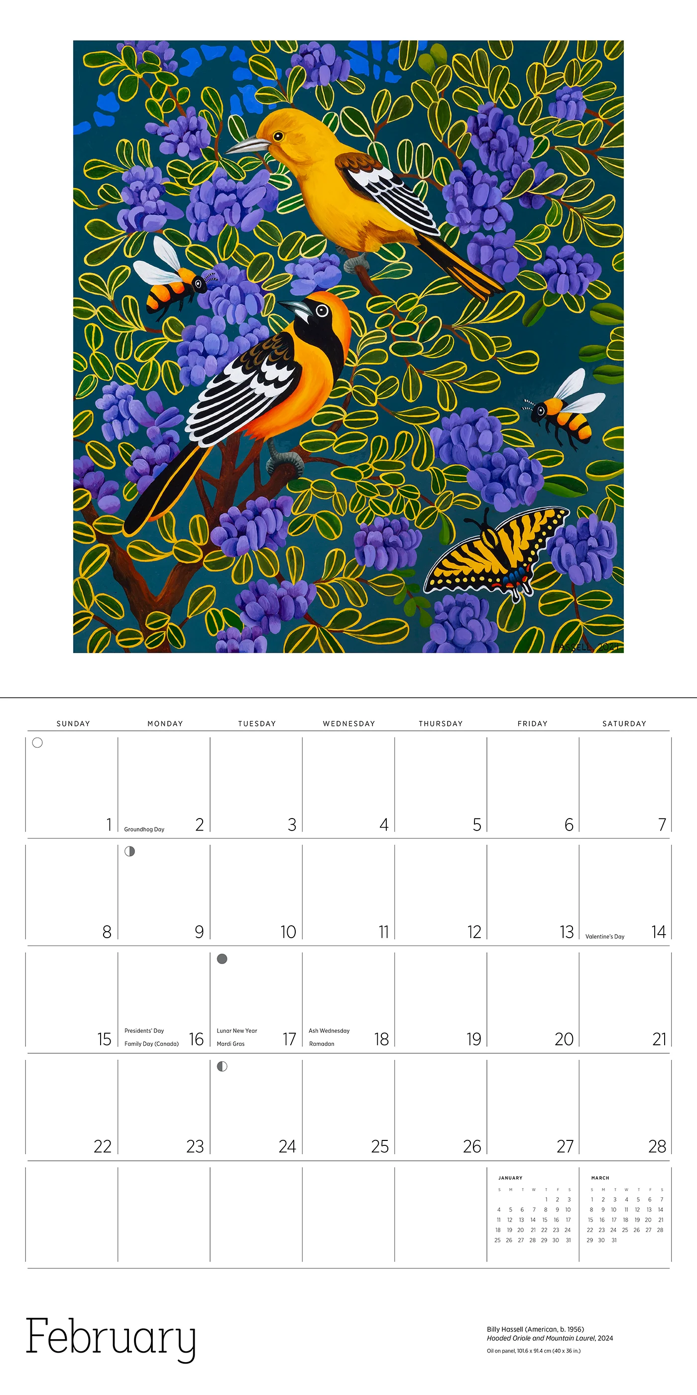 In the Wild: The Art of Billy Hassell 2026 Wall Calendar 4 In the Wild: The Art of Billy Hassell 2026 Wall Calendar