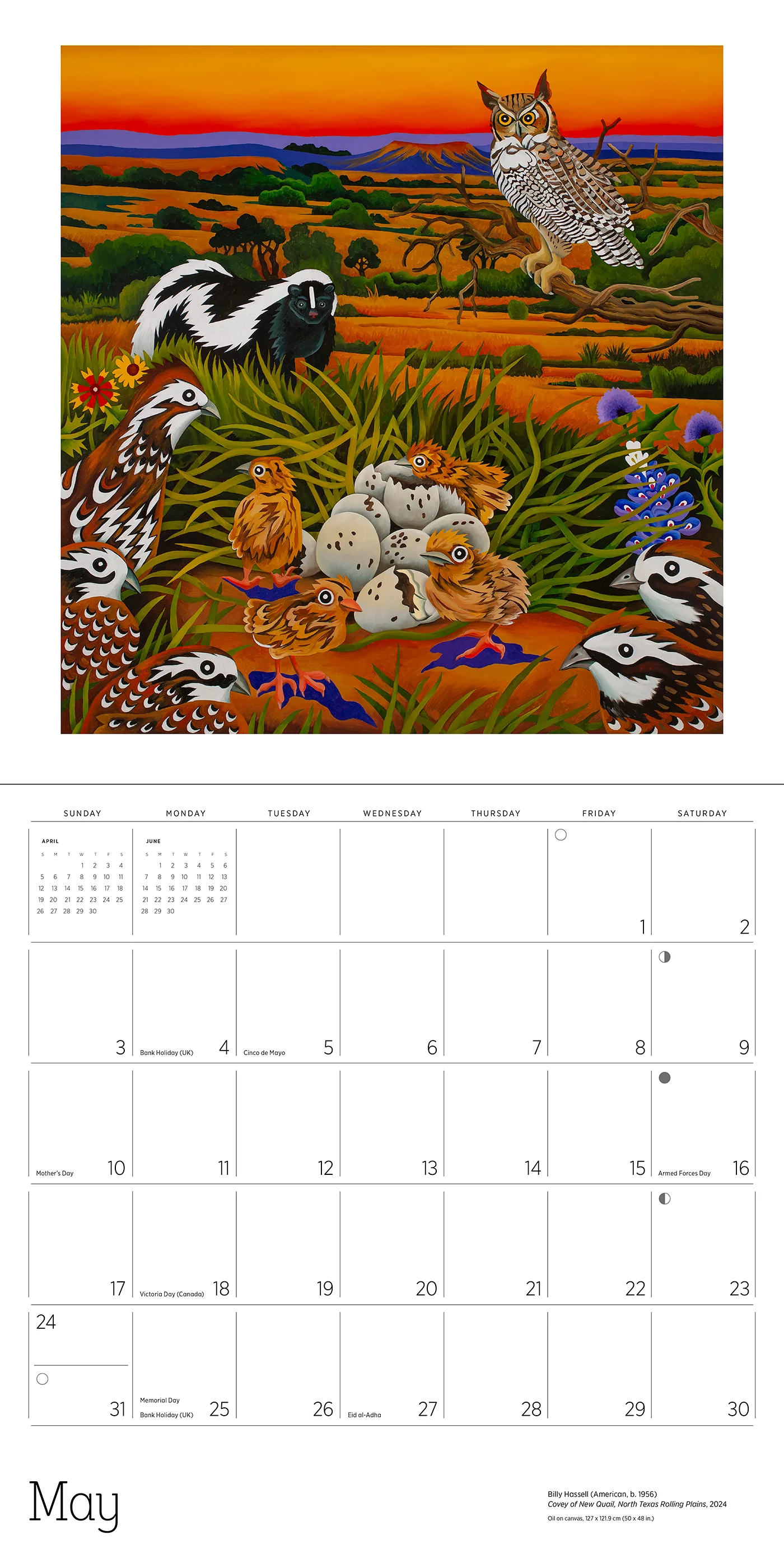 In the Wild: The Art of Billy Hassell 2026 Wall Calendar 7 In the Wild: The Art of Billy Hassell 2026 Wall Calendar