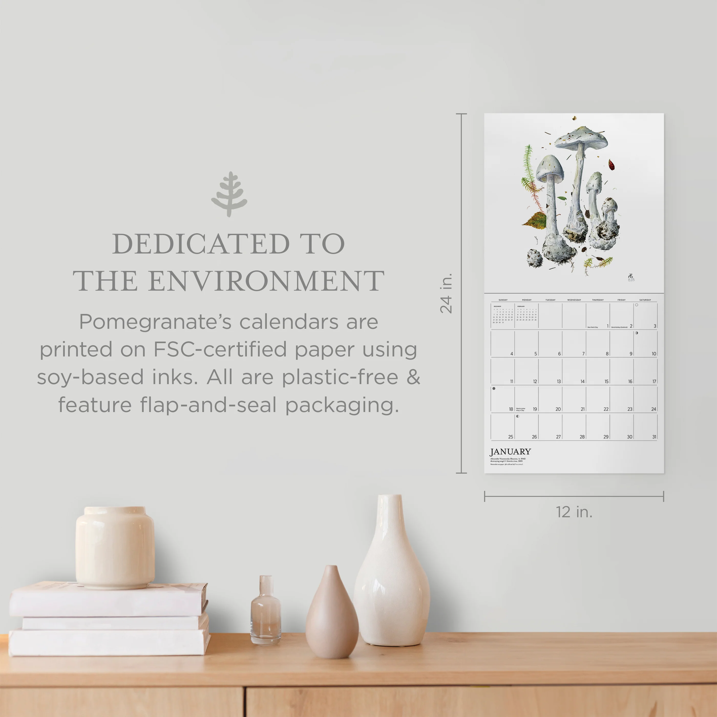 Mushrooms: Alexander Viazmensky 2026 Wall Calendar