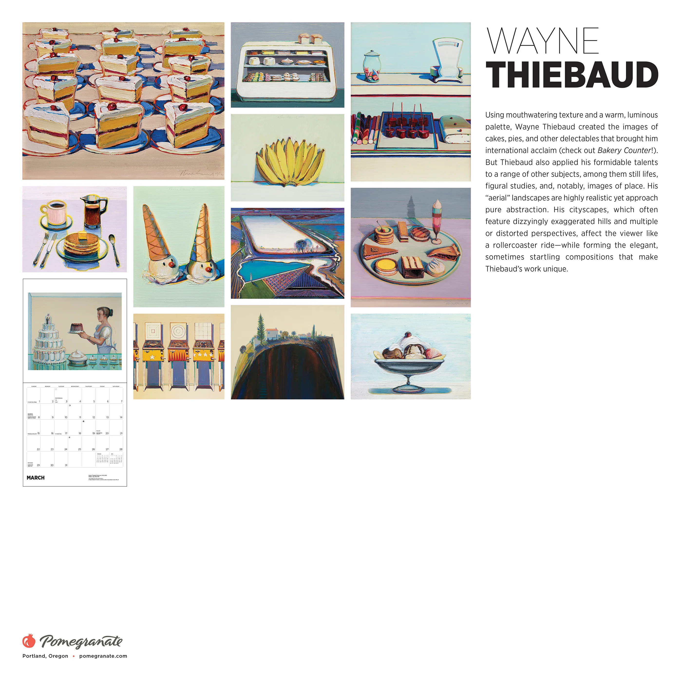 Wayne Thiebaud 2026 Wall Calendar 6 Wayne Thiebaud 2026 Wall Calendar