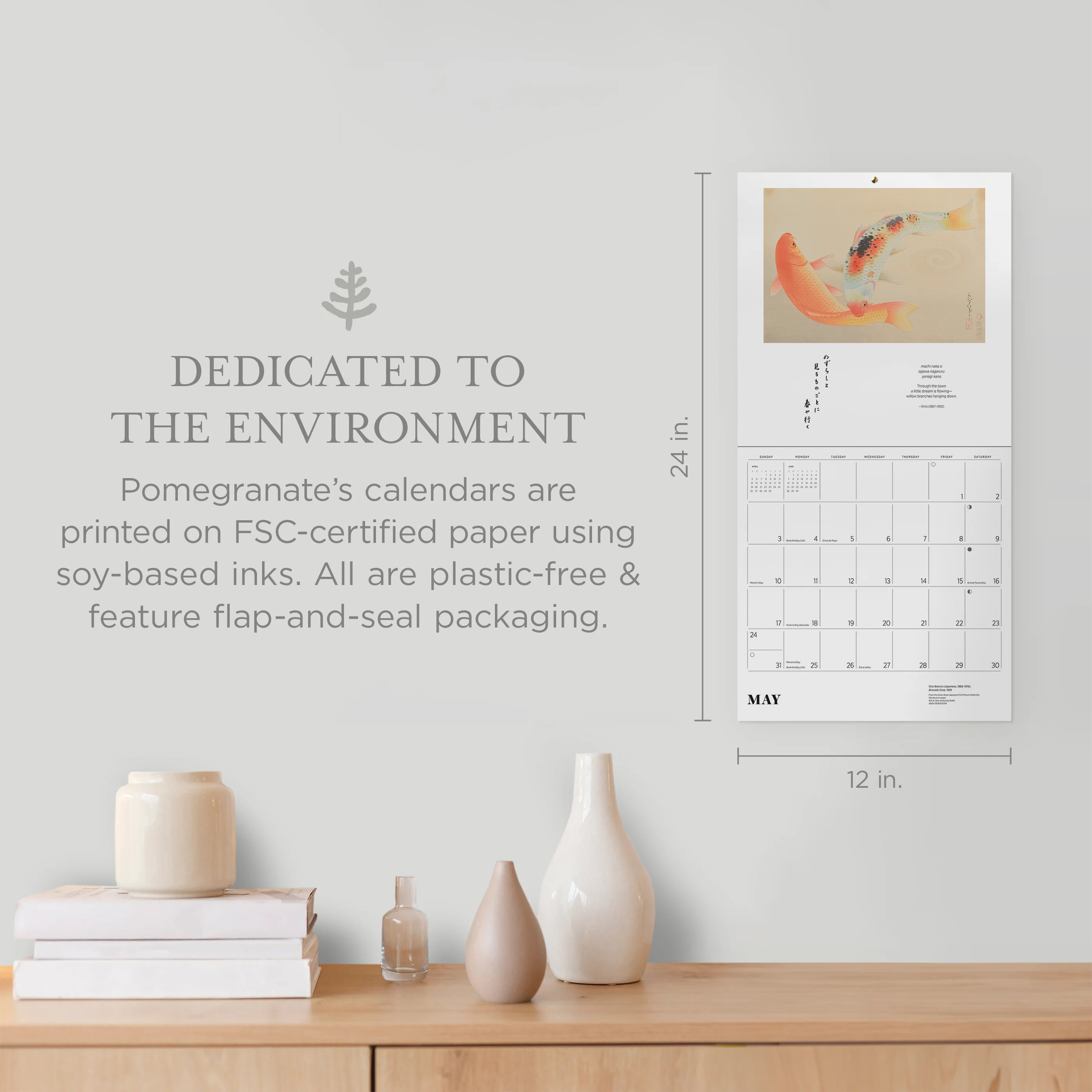 Haiku: Japanese Art and Poetry 2026 Wall Calendar