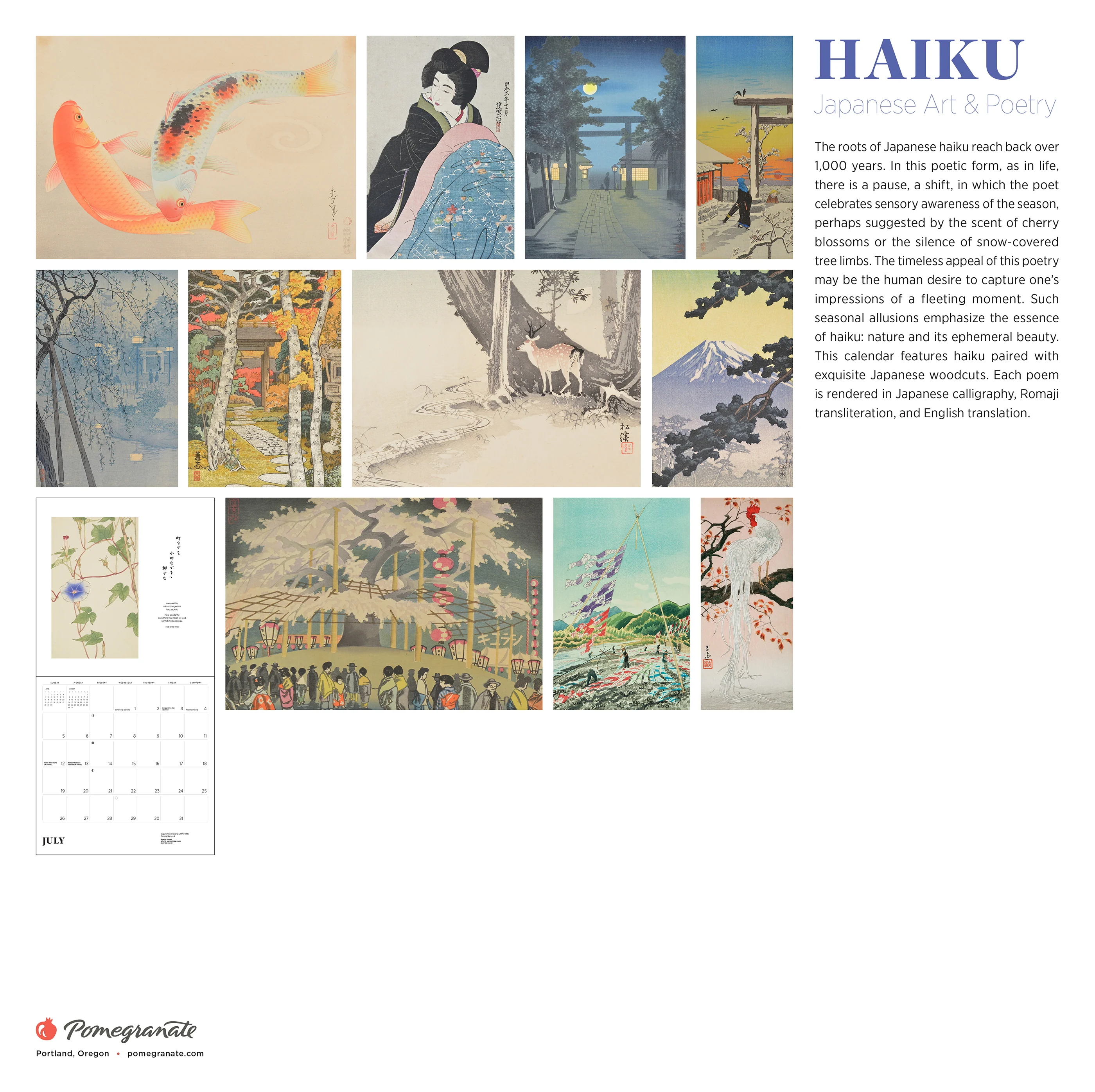 Haiku: Japanese Art and Poetry 2026 Wall Calendar 6 Haiku: Japanese Art and Poetry 2026 Wall Calendar