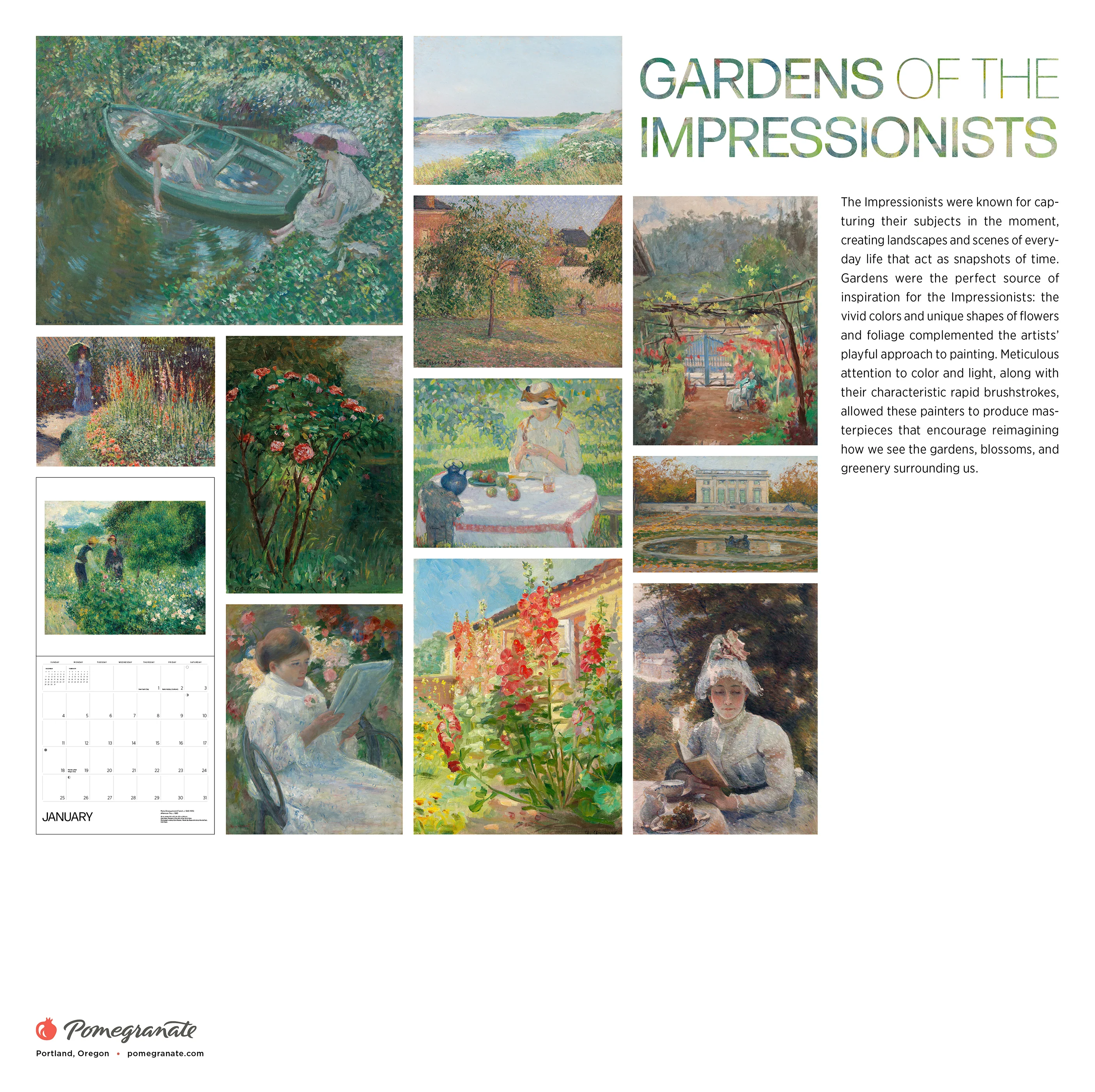Gardens of the Impressionists 2026 Wall Calendar 8 Gardens of the Impressionists 2026 Wall Calendar