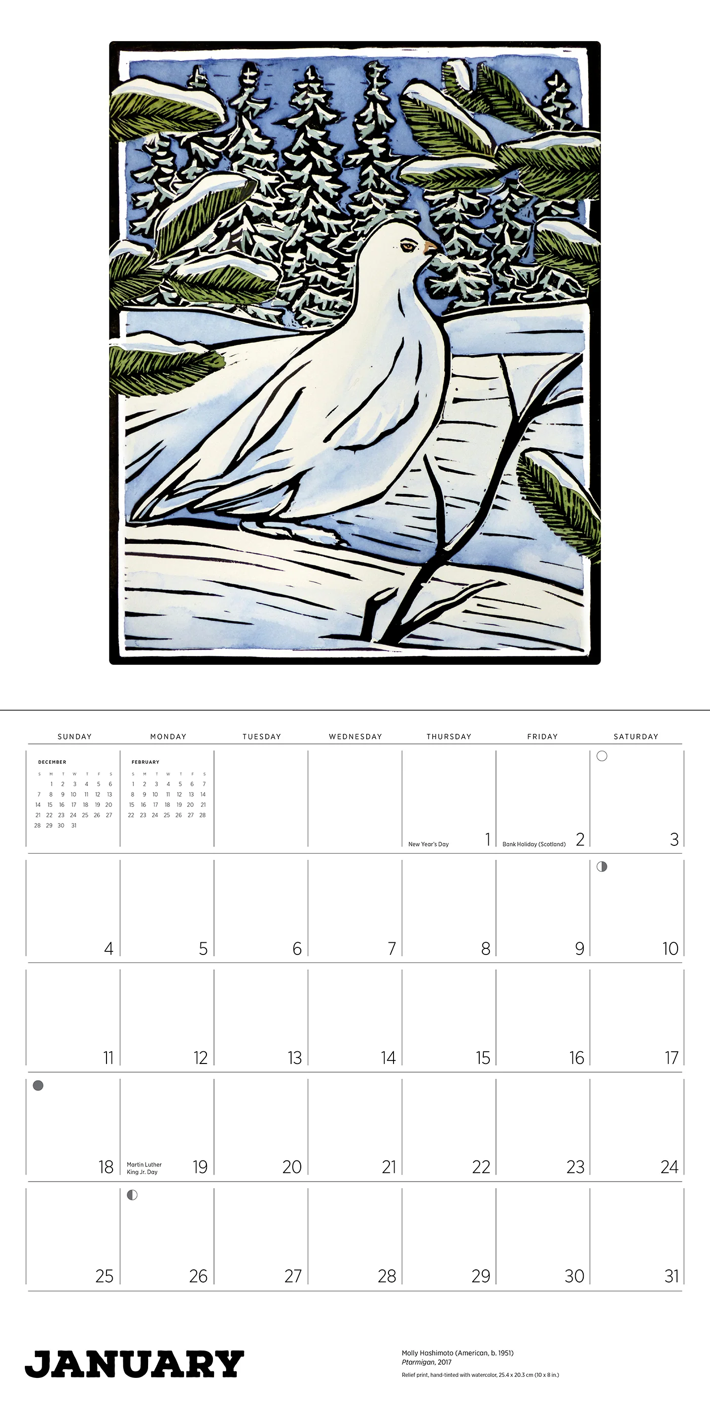 Molly Hashimoto: Birds 2026 Wall Calendar 3 Molly Hashimoto: Birds 2026 Wall Calendar