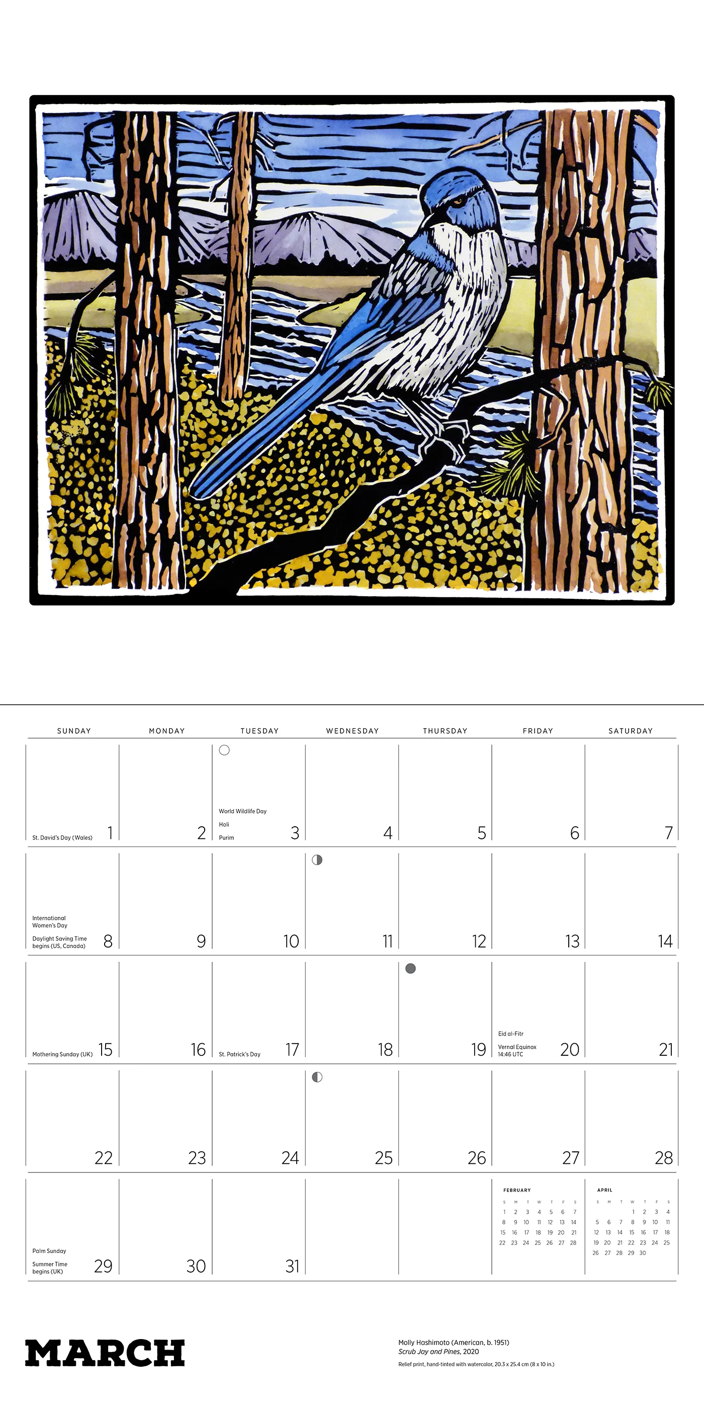 Molly Hashimoto: Birds 2026 Wall Calendar 4 Molly Hashimoto: Birds 2026 Wall Calendar