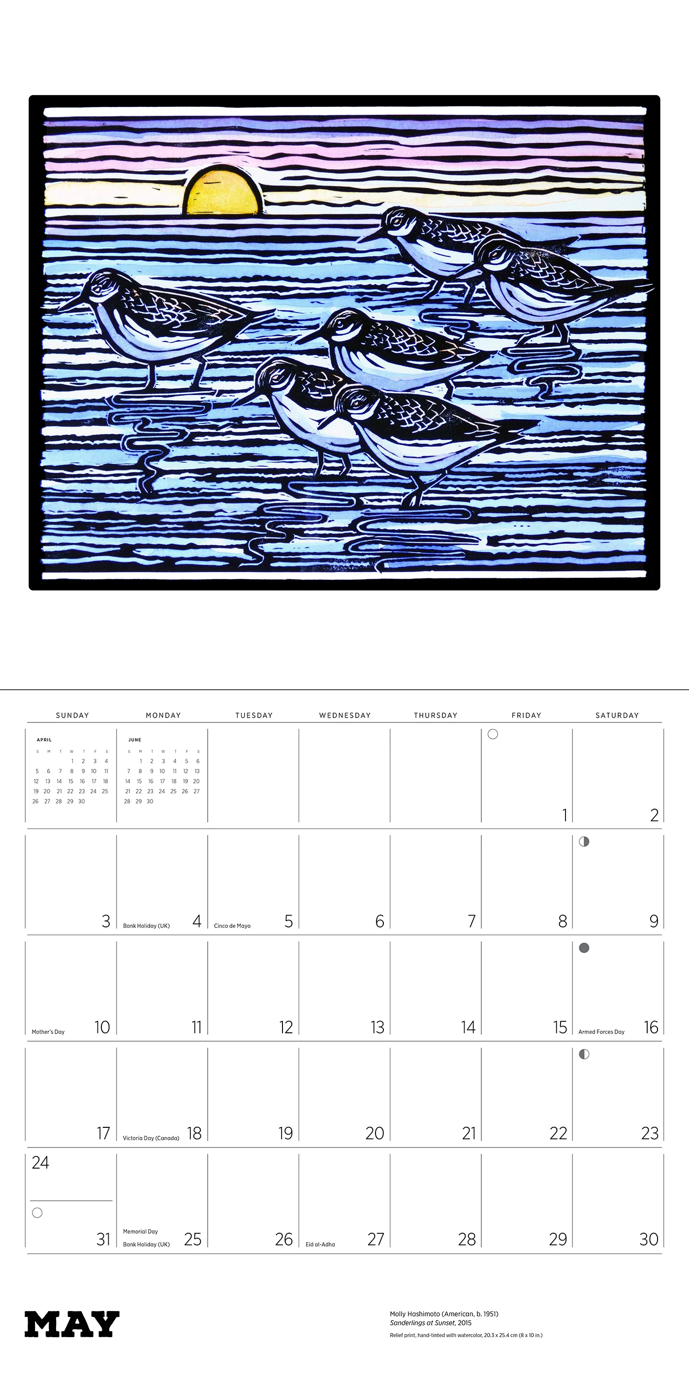 Molly Hashimoto: Birds 2026 Wall Calendar 6 Molly Hashimoto: Birds 2026 Wall Calendar