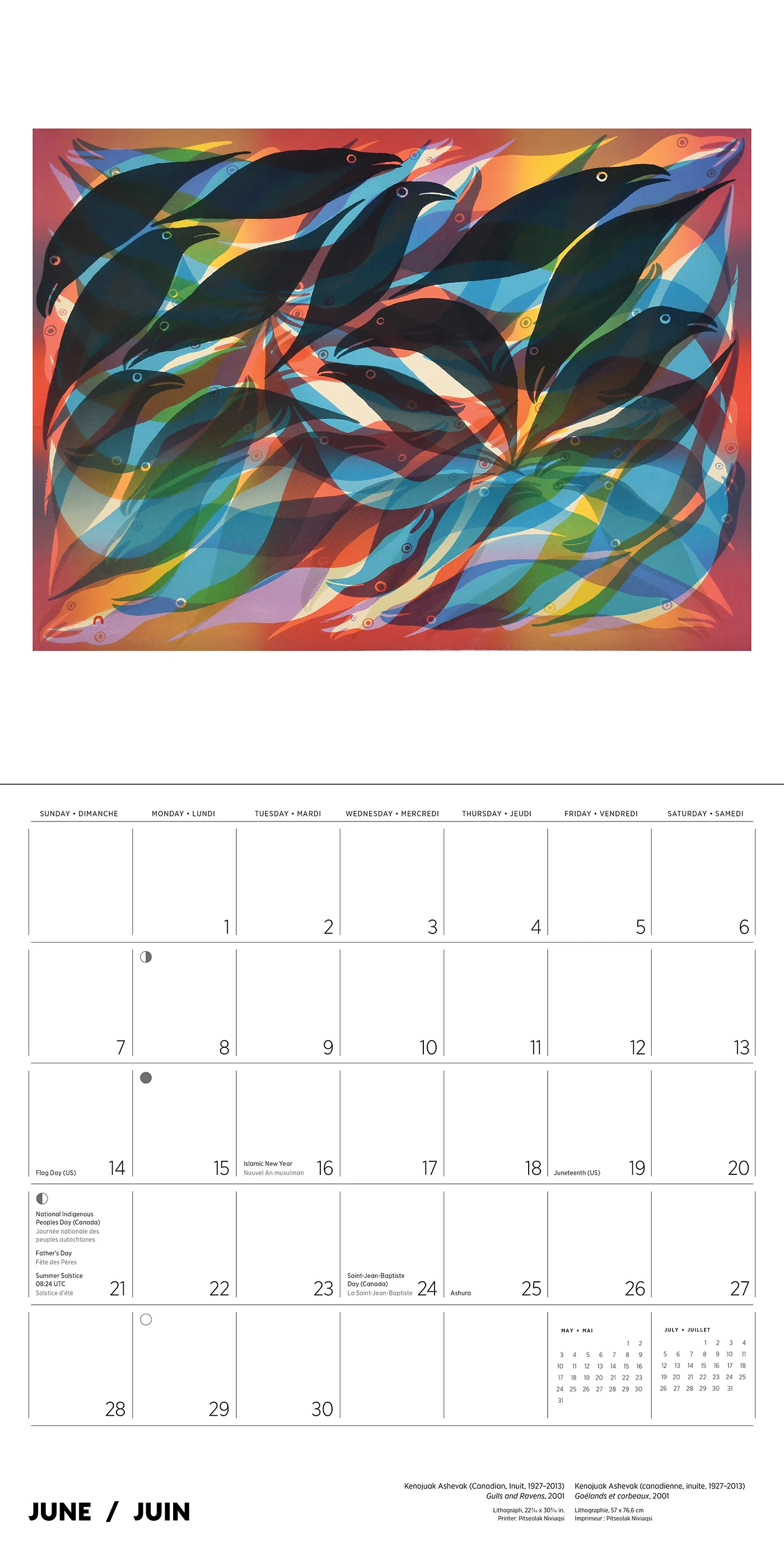 Kenojuak Ashevak 2026 Wall Calendar