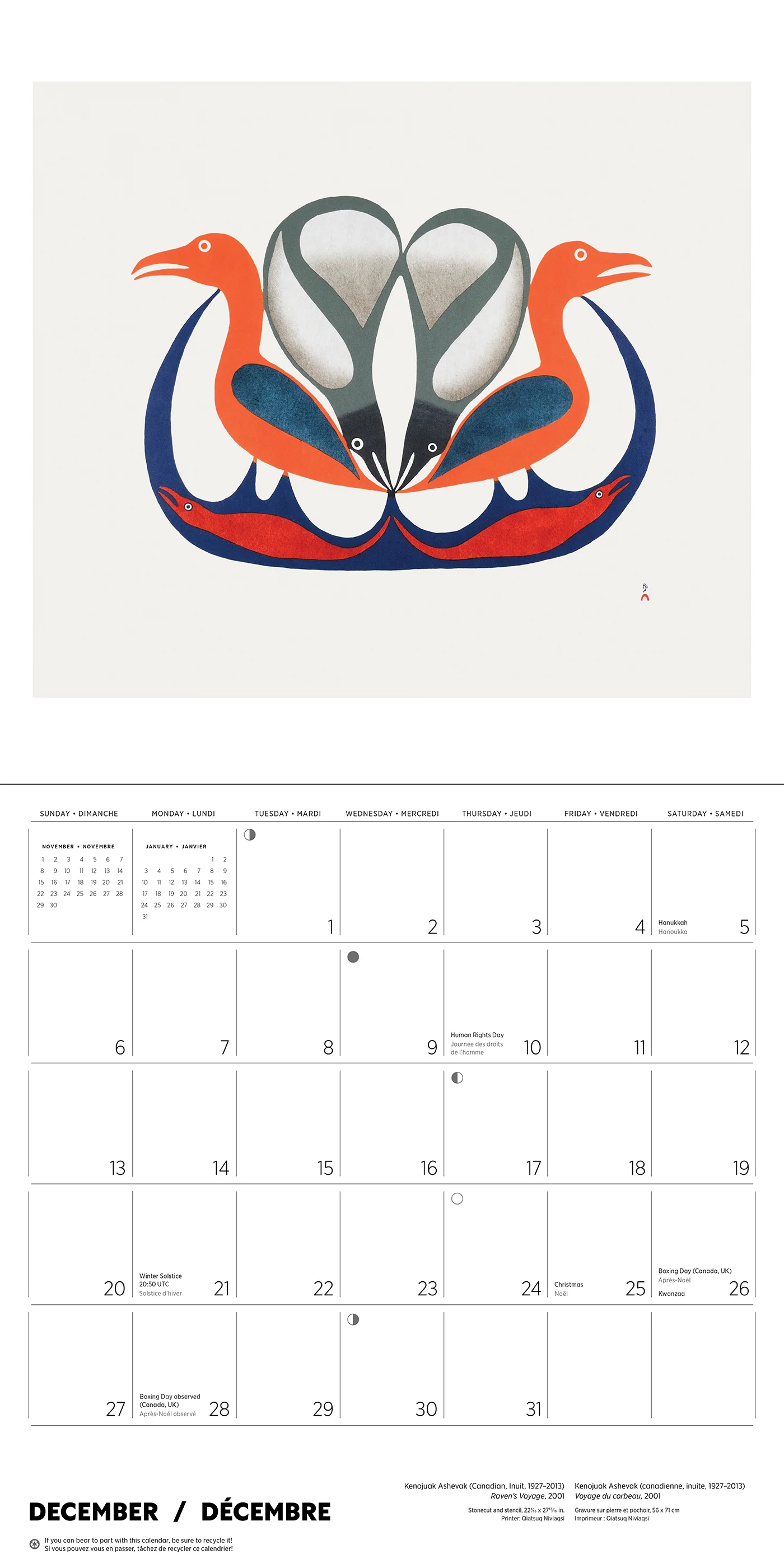 Kenojuak Ashevak 2026 Wall Calendar 5 Kenojuak Ashevak 2026 Wall Calendar