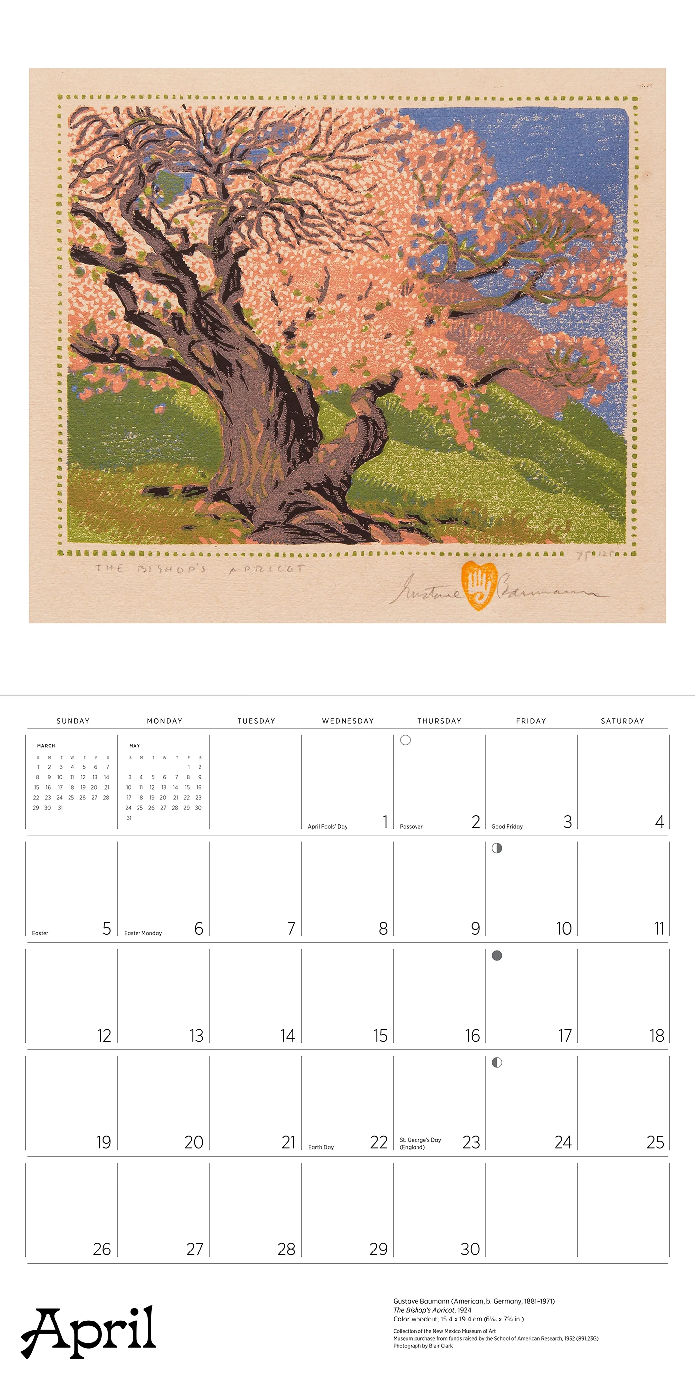 A Small, Untroubled World: The Art of Gustave Baumann 2026 Wall Calendar 6 A Small, Untroubled World: The Art of Gustave Baumann 2026 Wall Calendar