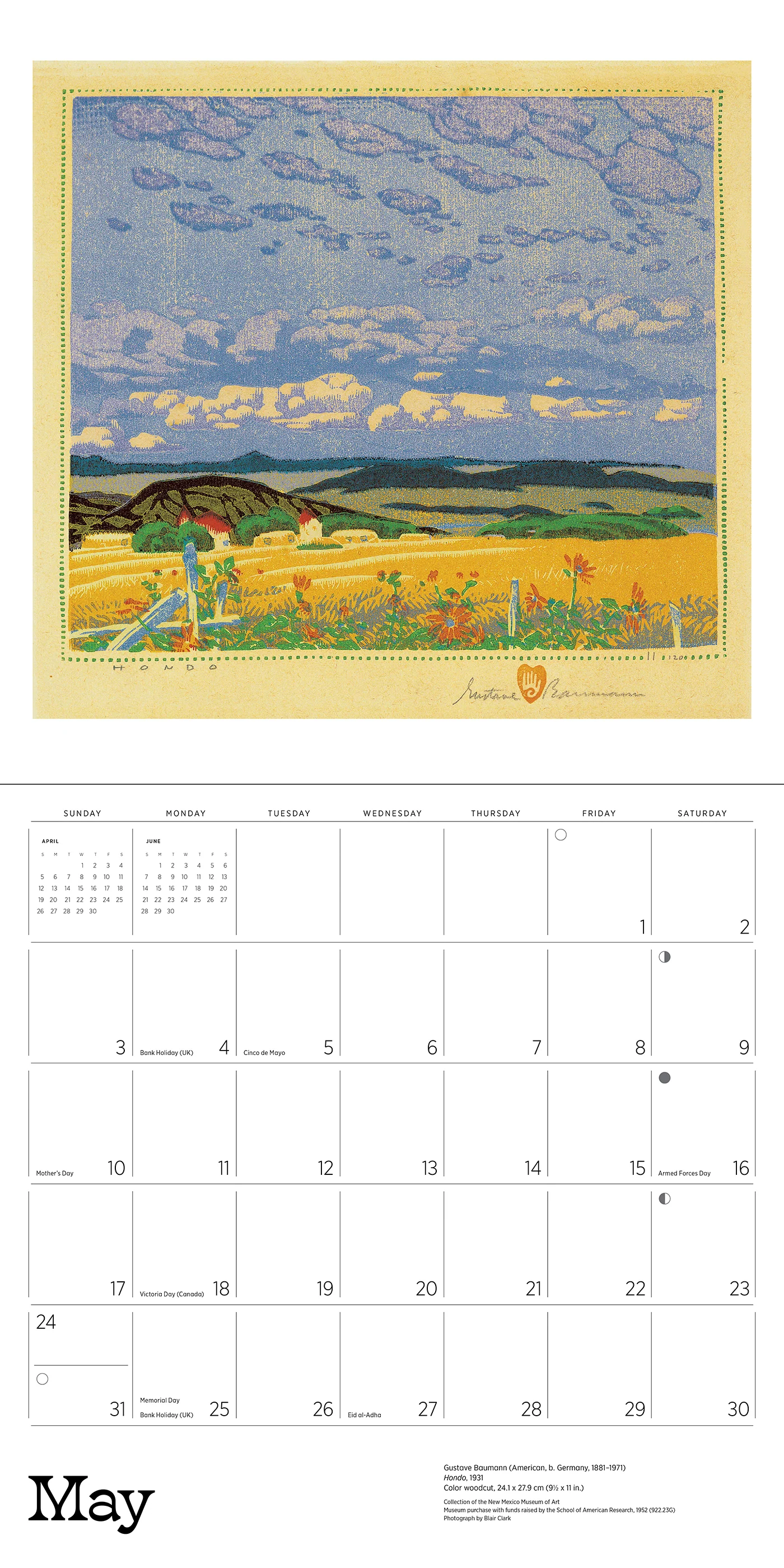 A Small, Untroubled World: The Art of Gustave Baumann 2026 Wall Calendar 7 A Small, Untroubled World: The Art of Gustave Baumann 2026 Wall Calendar