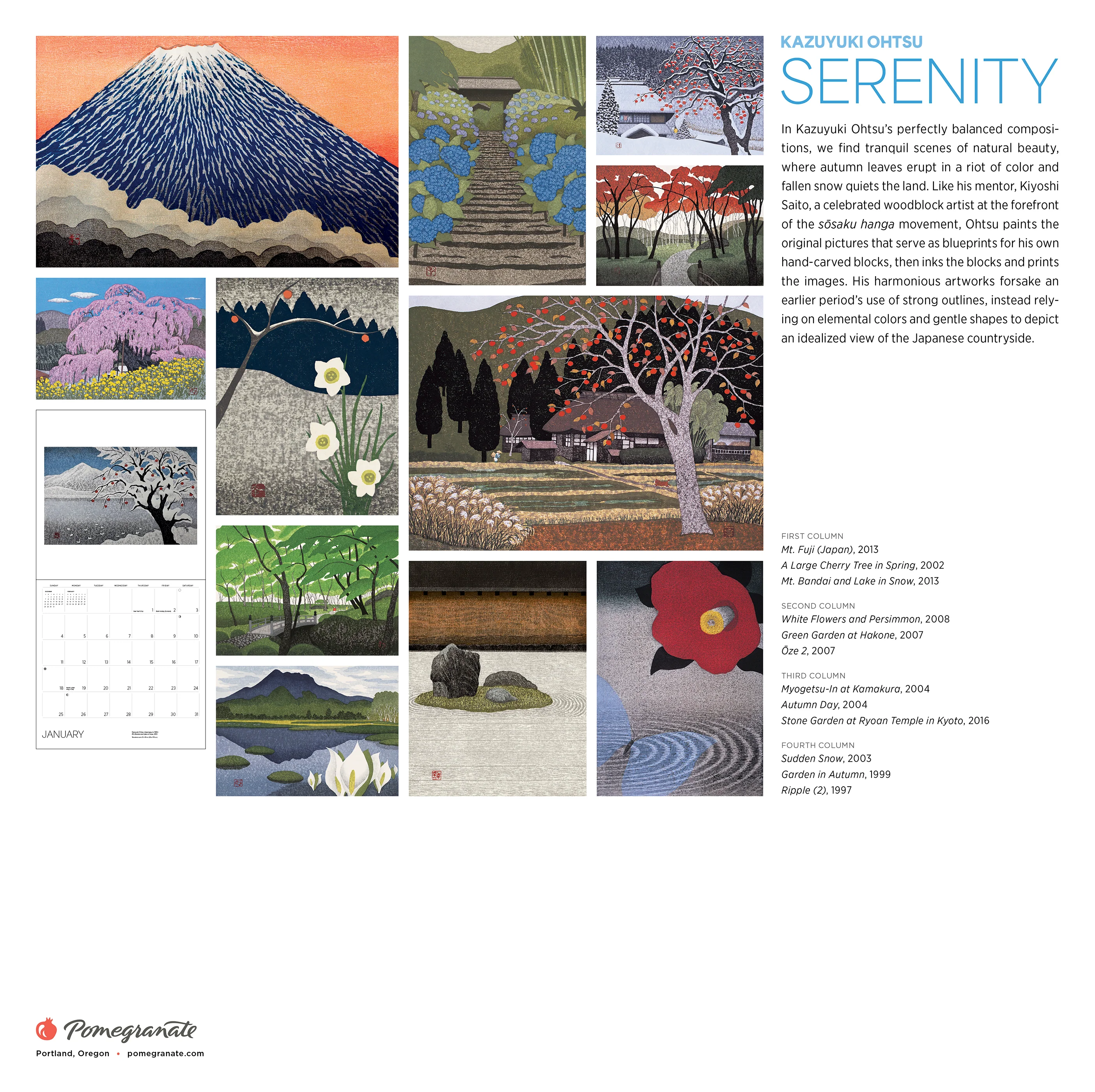 Serenity: Kazuyuki Ohtsu 2026 Wall Calendar 8 Serenity: Kazuyuki Ohtsu 2026 Wall Calendar