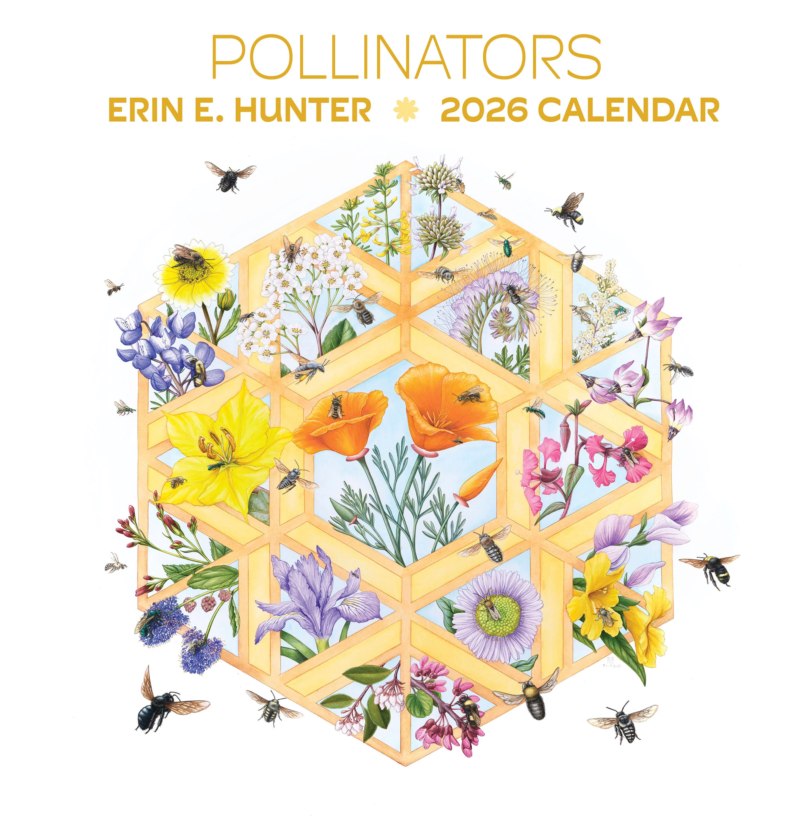 Erin E. Hunter: Pollinators 2026 Wall Calendar