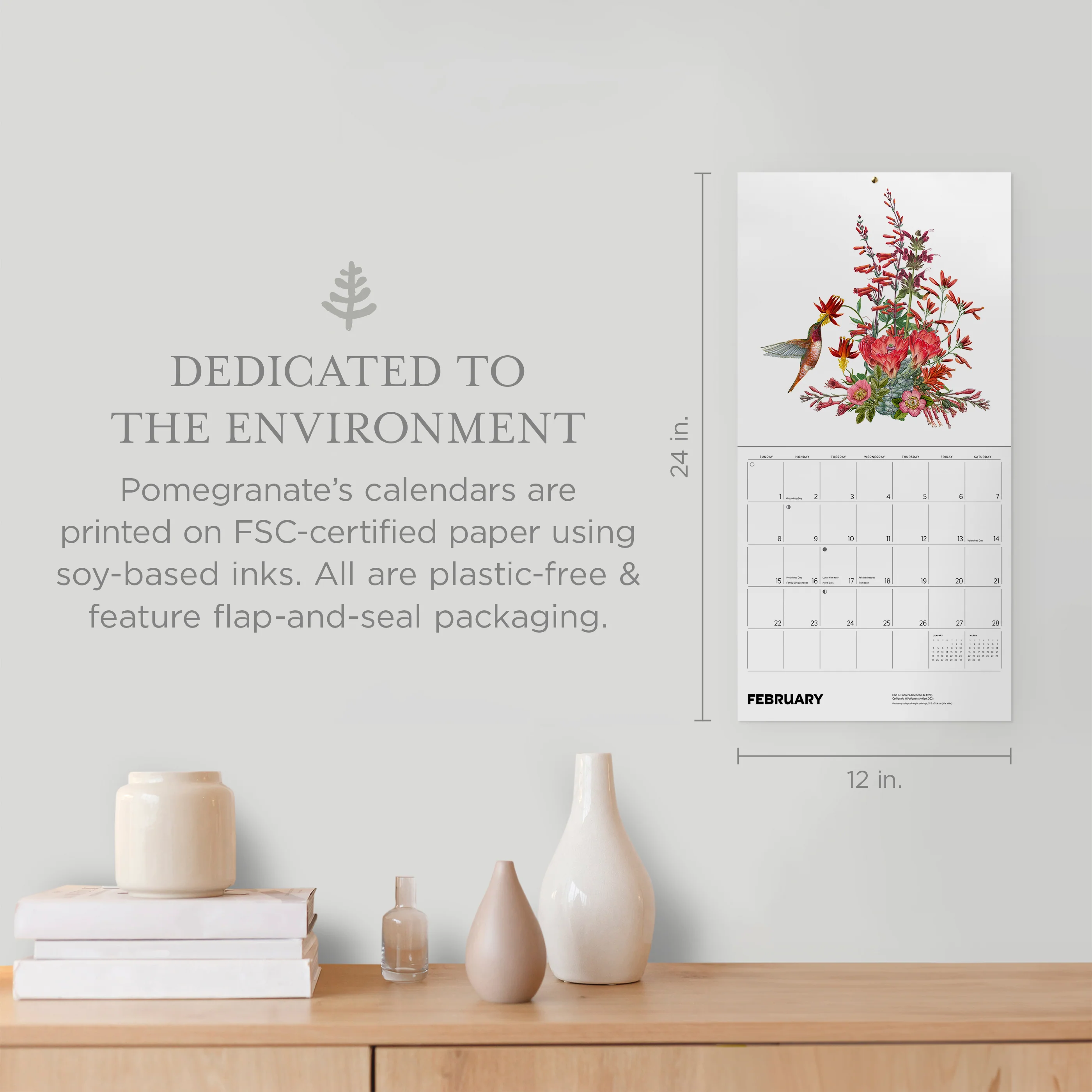 Erin E. Hunter: Pollinators 2026 Wall Calendar