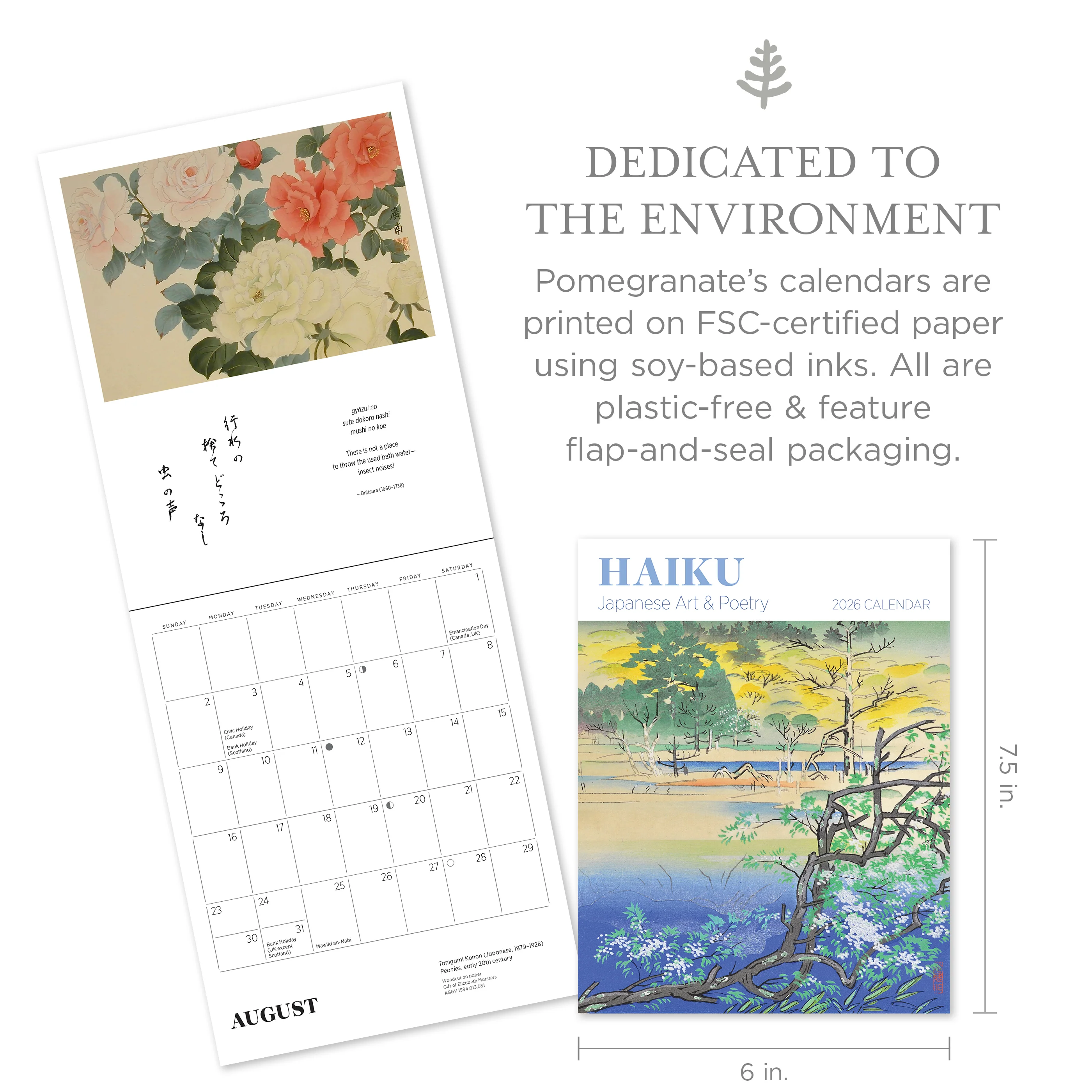 Haiku: Japanese Art and Poetry 2026 Mini Wall Calendar