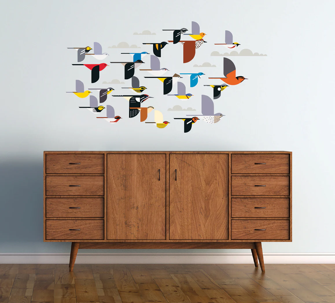 Charley Harper: A Flock of Birds Wall Décor