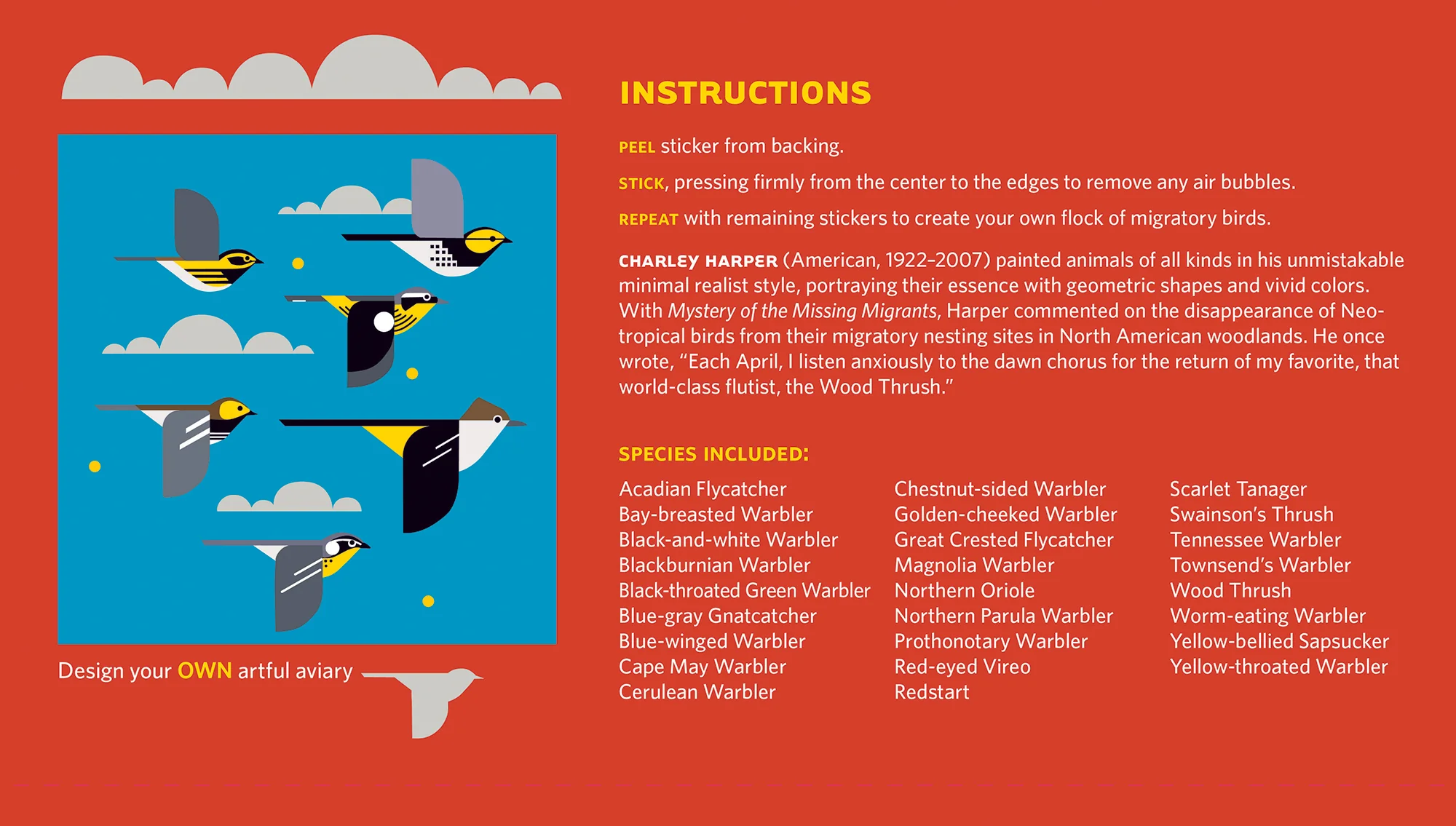 Charley Harper: A Flock of Birds Wall Décor