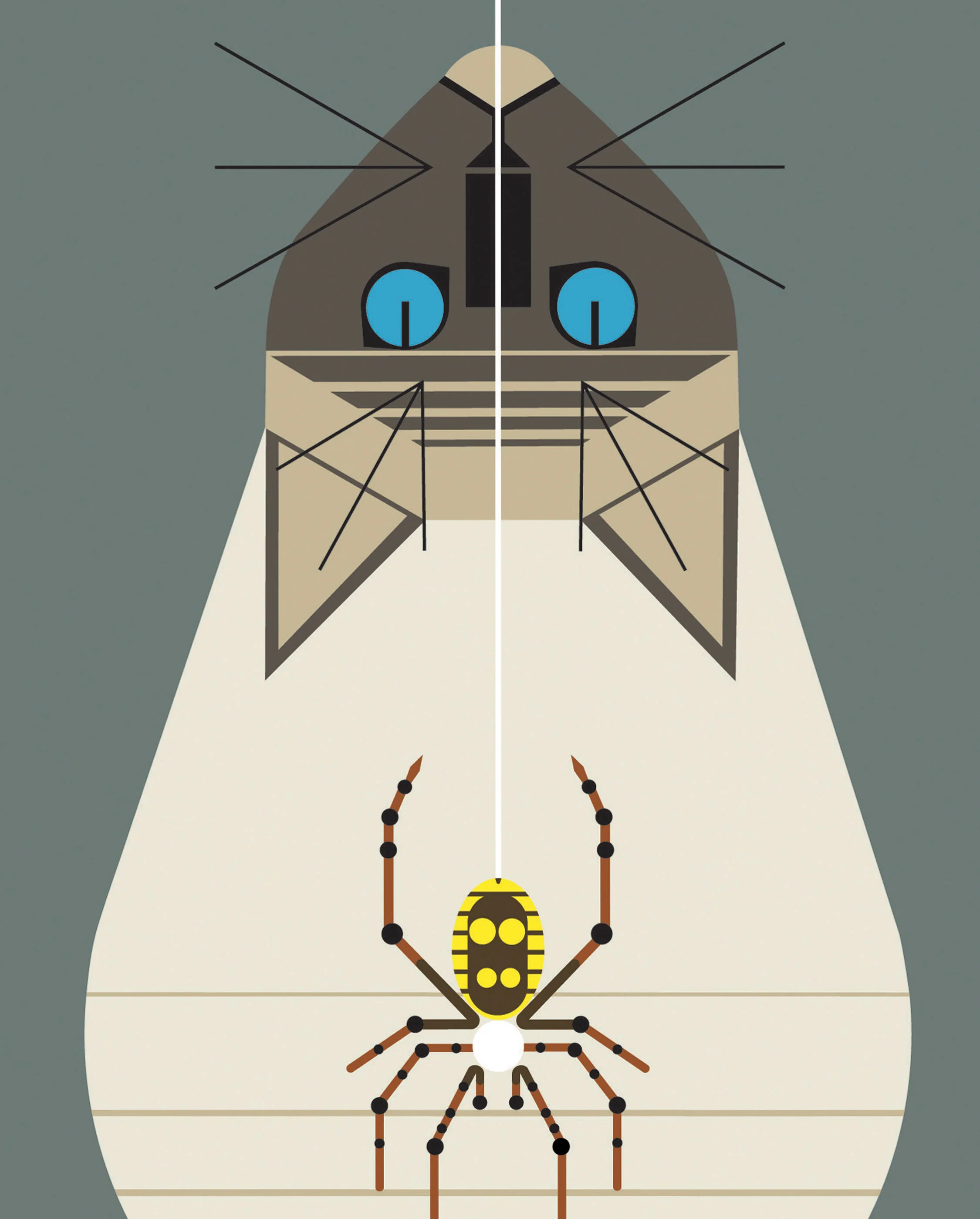 Charley Harper: Along Came a Spider Bookmark