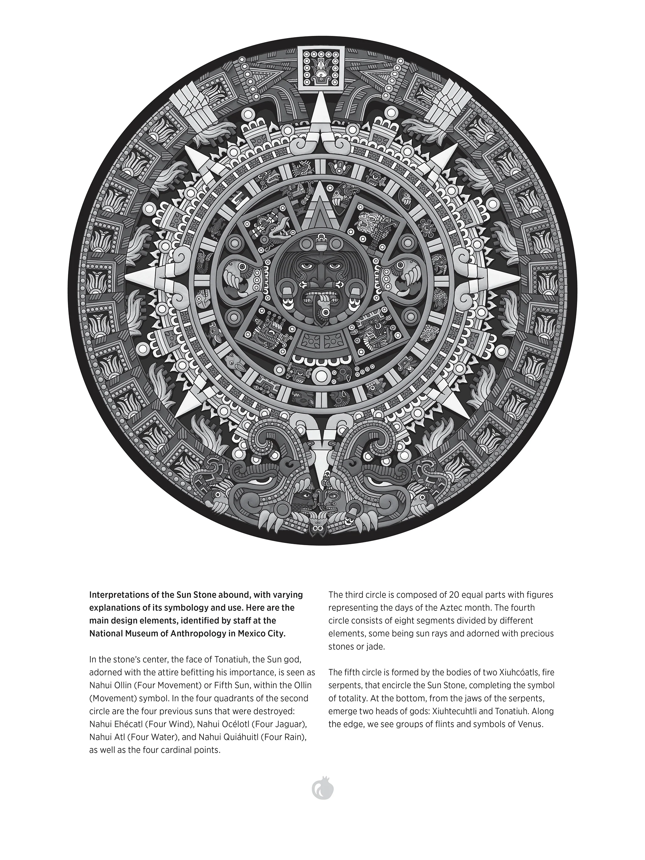 Michael Angulo: Aztec Sun Stone 1000-Piece Circular Jigsaw Puzzle 4 Michael Angulo: Aztec Sun Stone 1000-Piece Circular Jigsaw Puzzle