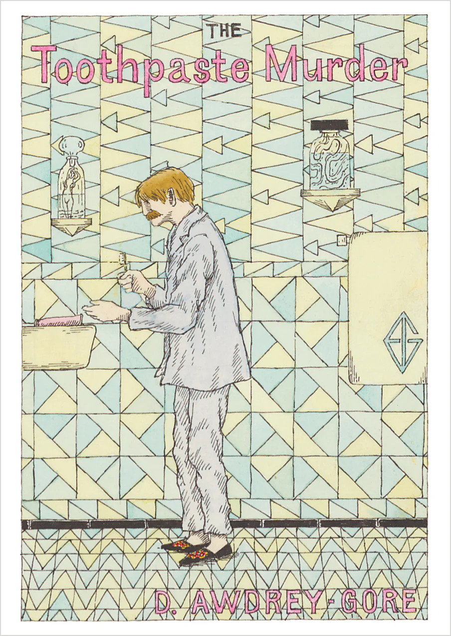 Edward Gorey: The Toothpaste Murder Postcard