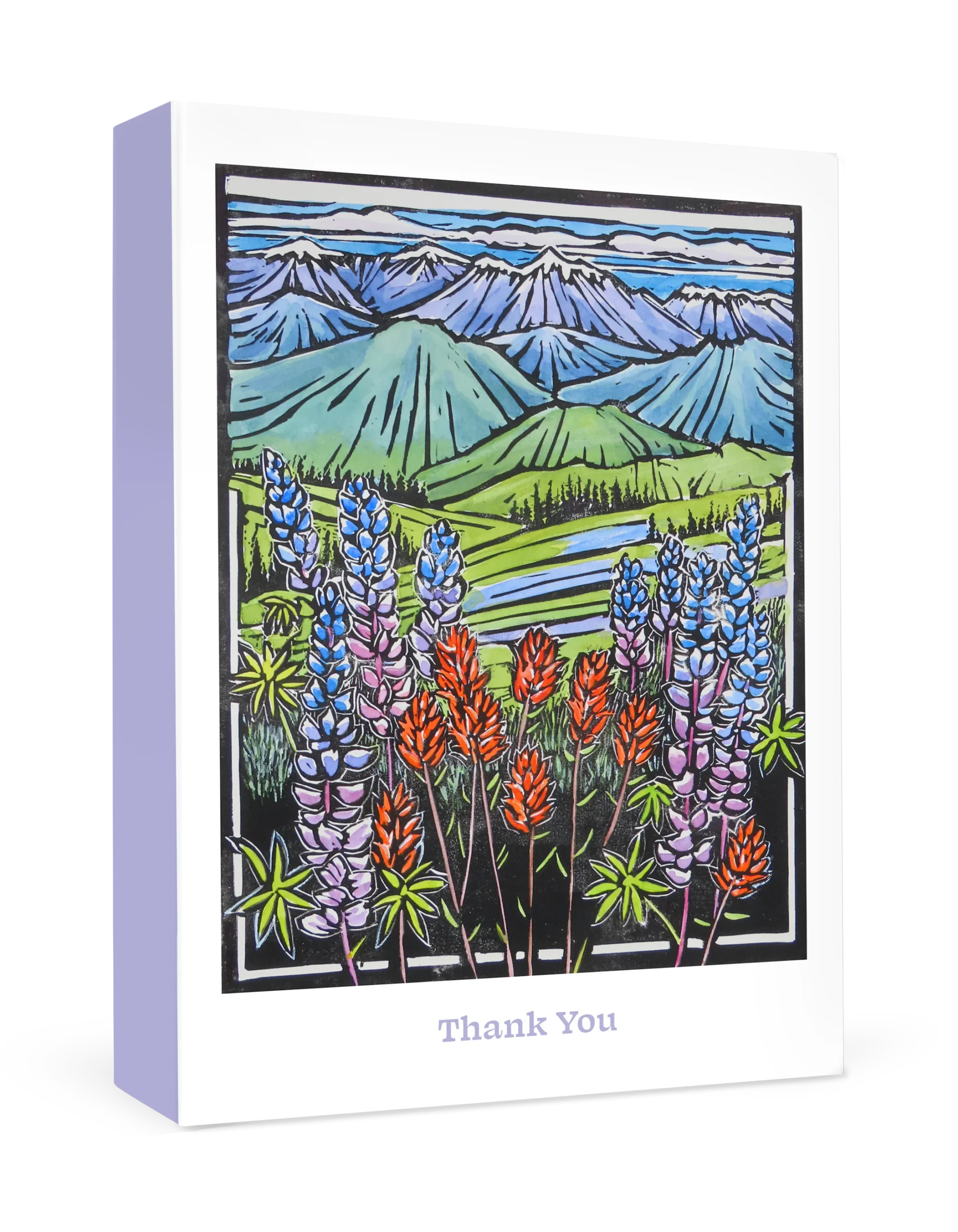 Molly Hashimoto: Paintbrush and Lupine Boxed Thank You Notes