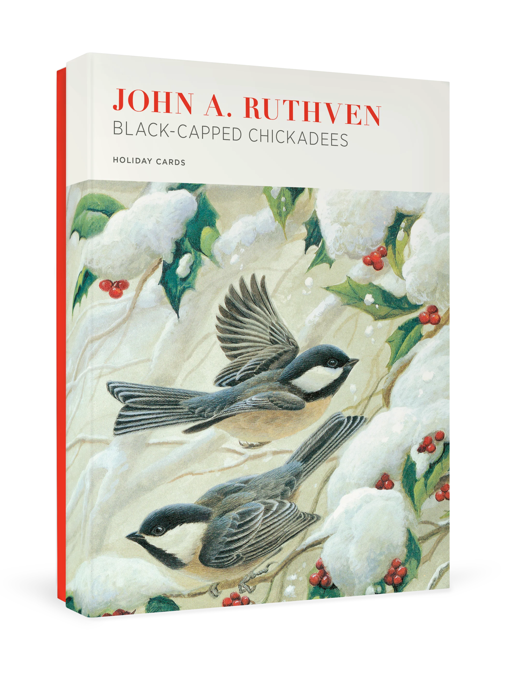 John Ruthven: Black Capped Chickadees Holiday Cards