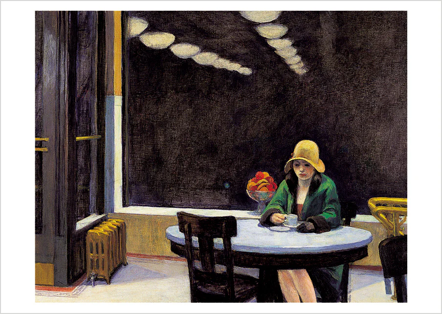 Edward Hopper: Automat Postcard