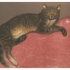 Théophile-Alexandre Steinlen: Cat on a Cushion Postcard