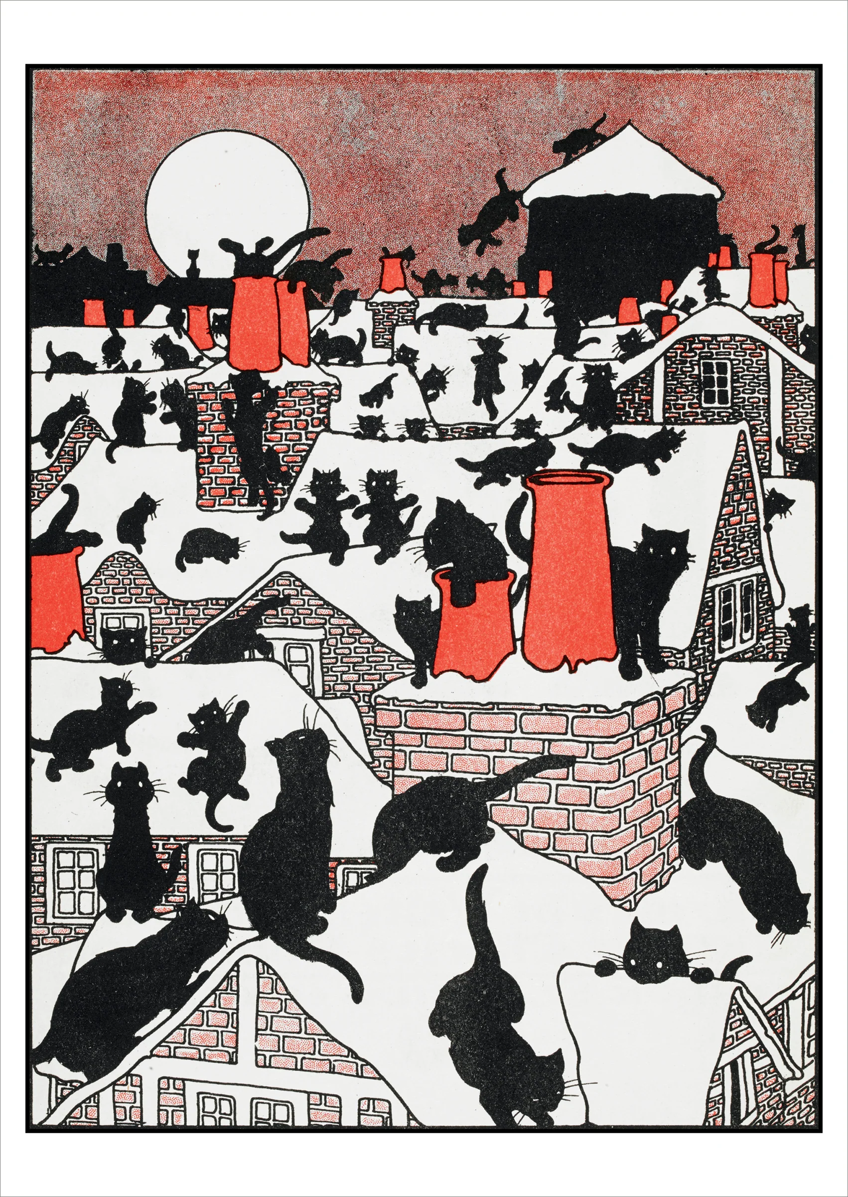Charles Robinson: A Black Cat Holiday Postcard