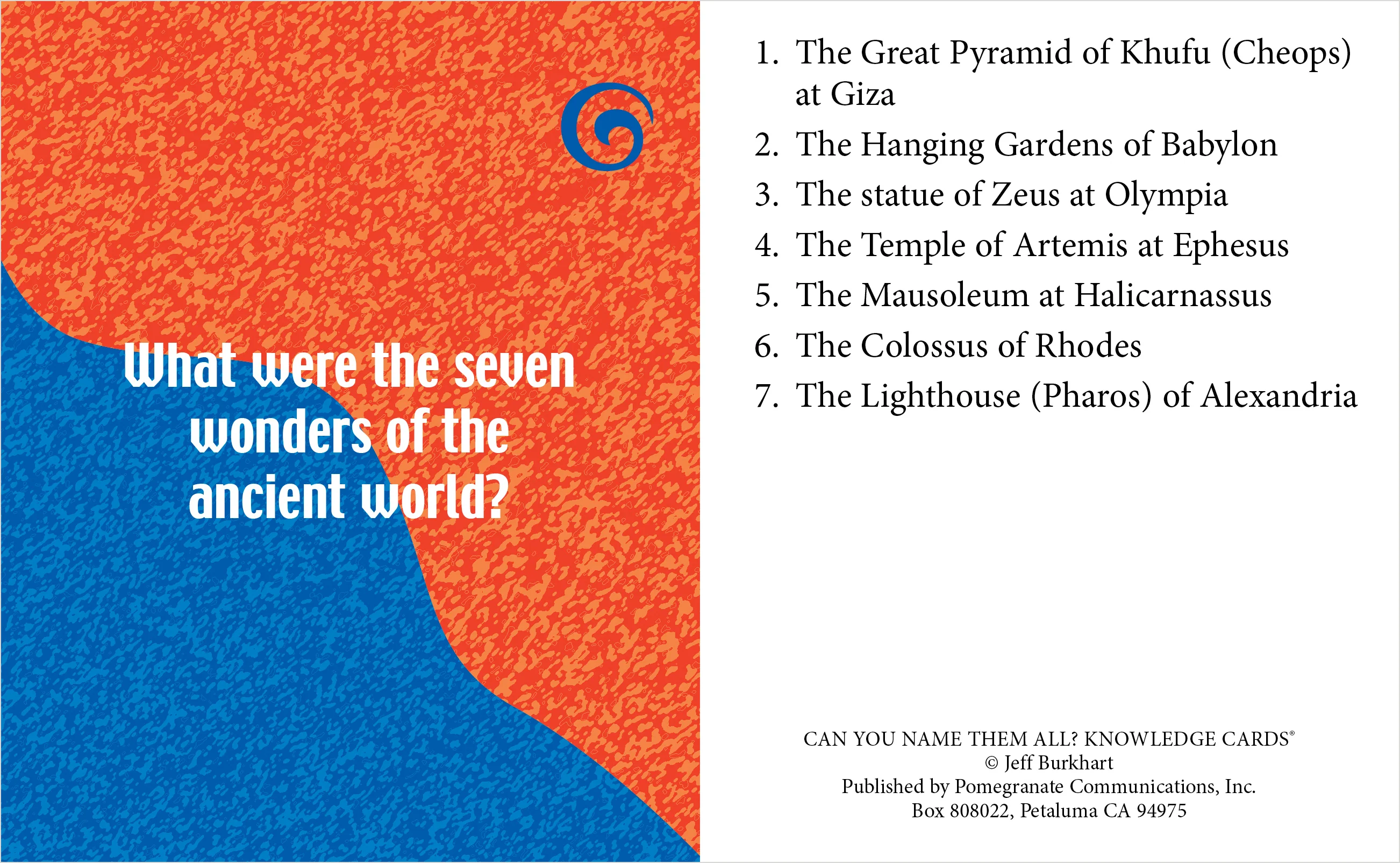Can You Name Them All? Knowledge Cards