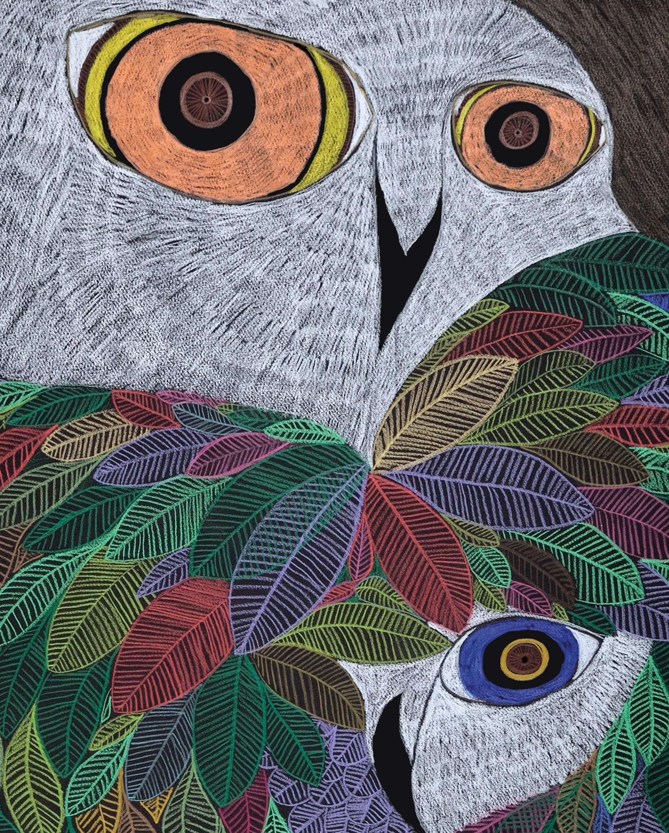 Ningiukulu Teevee: Colourful Wild Owl Bookmark
