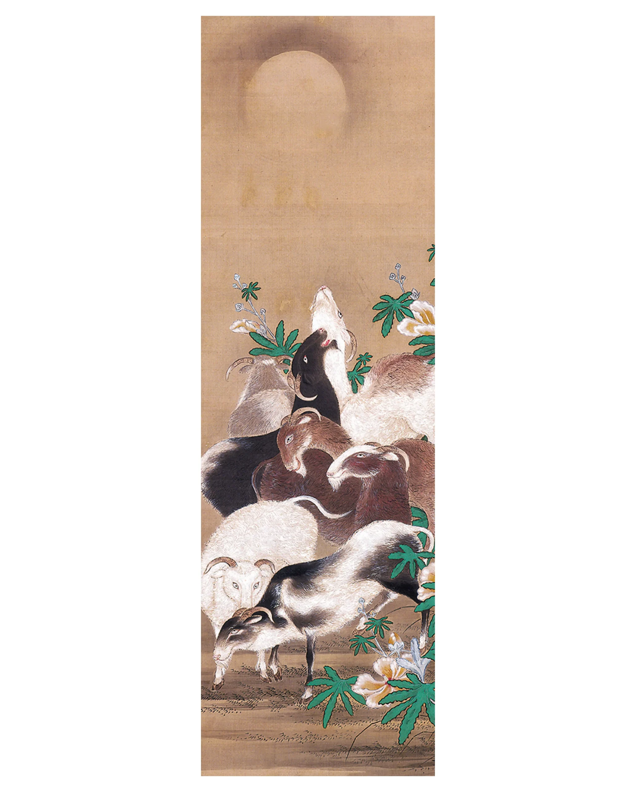 Kano Toun: Goats and Moon Bookmark